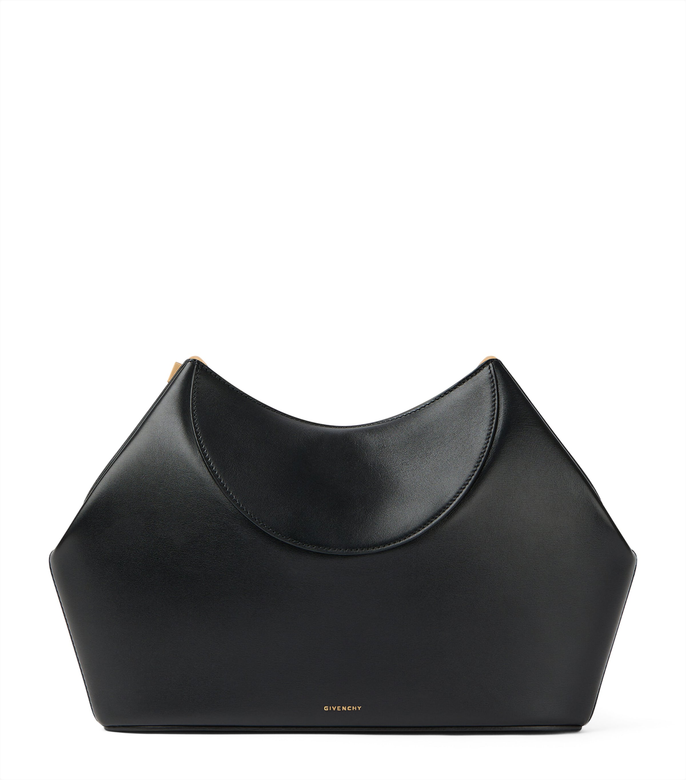 Leather Facet Clutch Bag