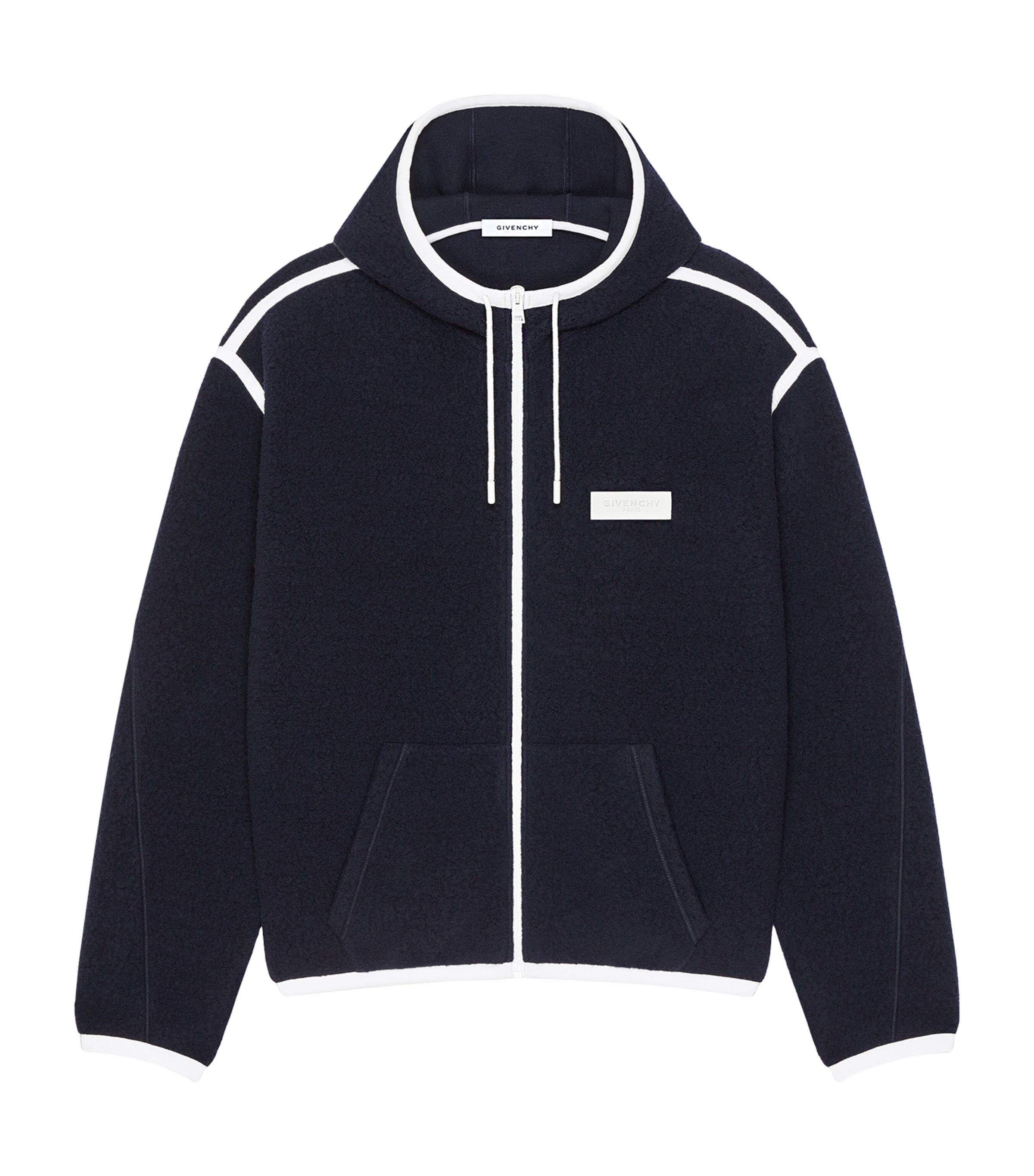 Givenchy Mens Wool Zip-Up Hoodie