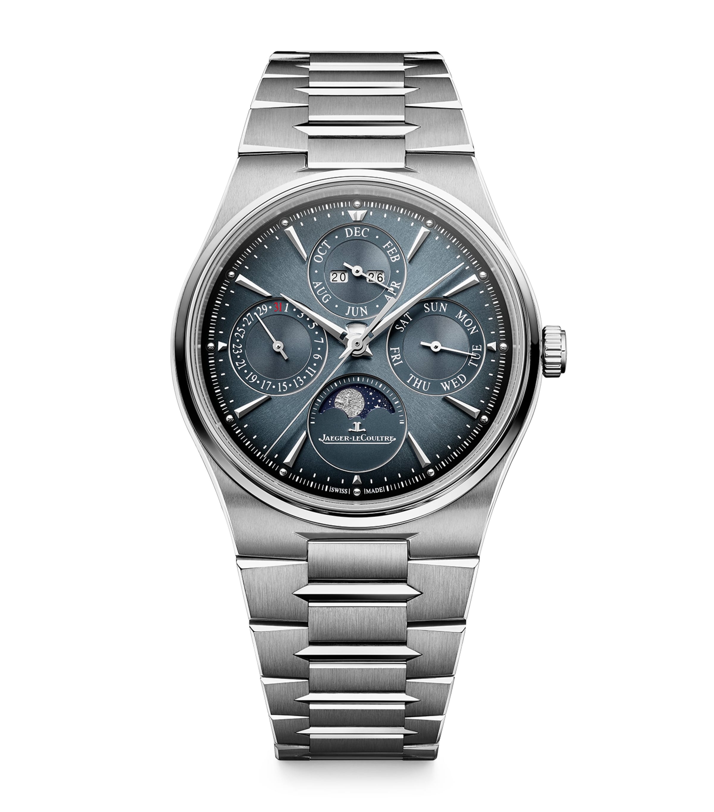 Jaeger-LeCoultre Stainless Steel Master Control Chronometre Perpetual Calendar Watch 39mm Stainless Steel