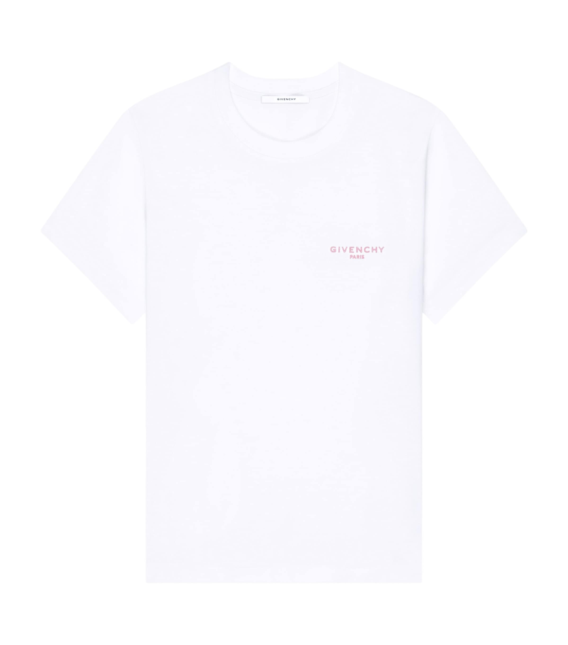 Givenchy Womens Cotton Embroidered-Logo T-Shirt