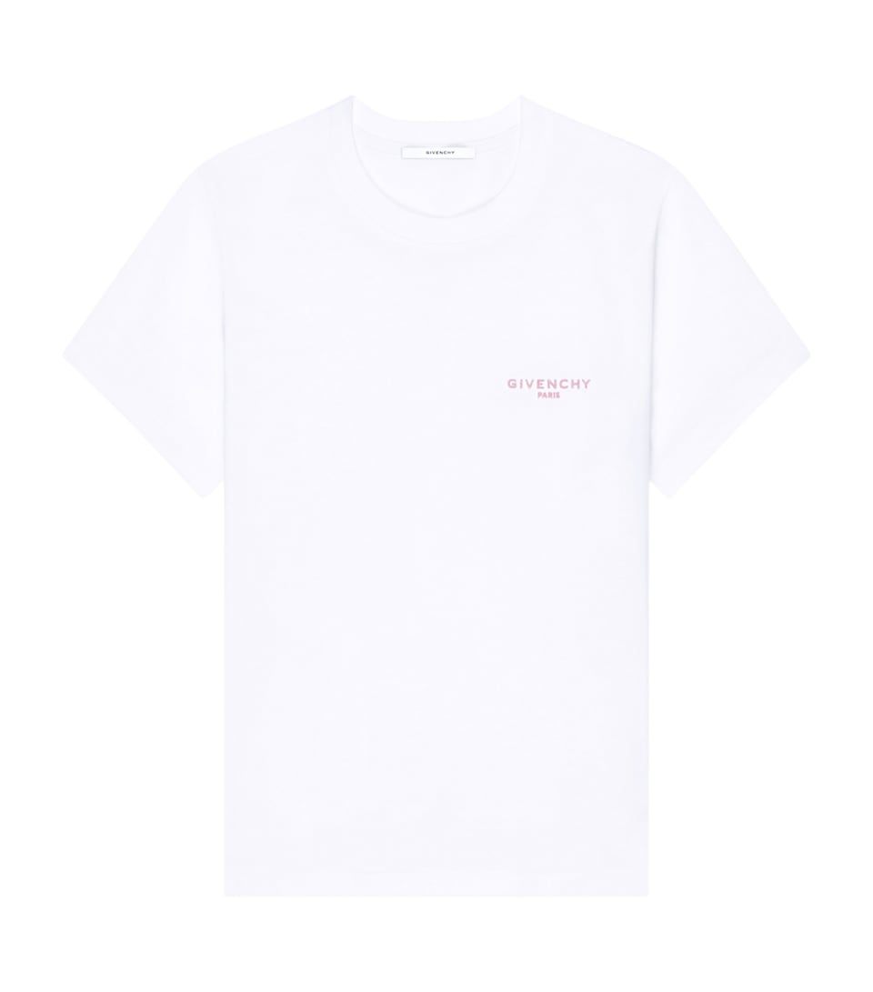 Givenchy Womens Cotton Embroidered-Logo T-Shirt