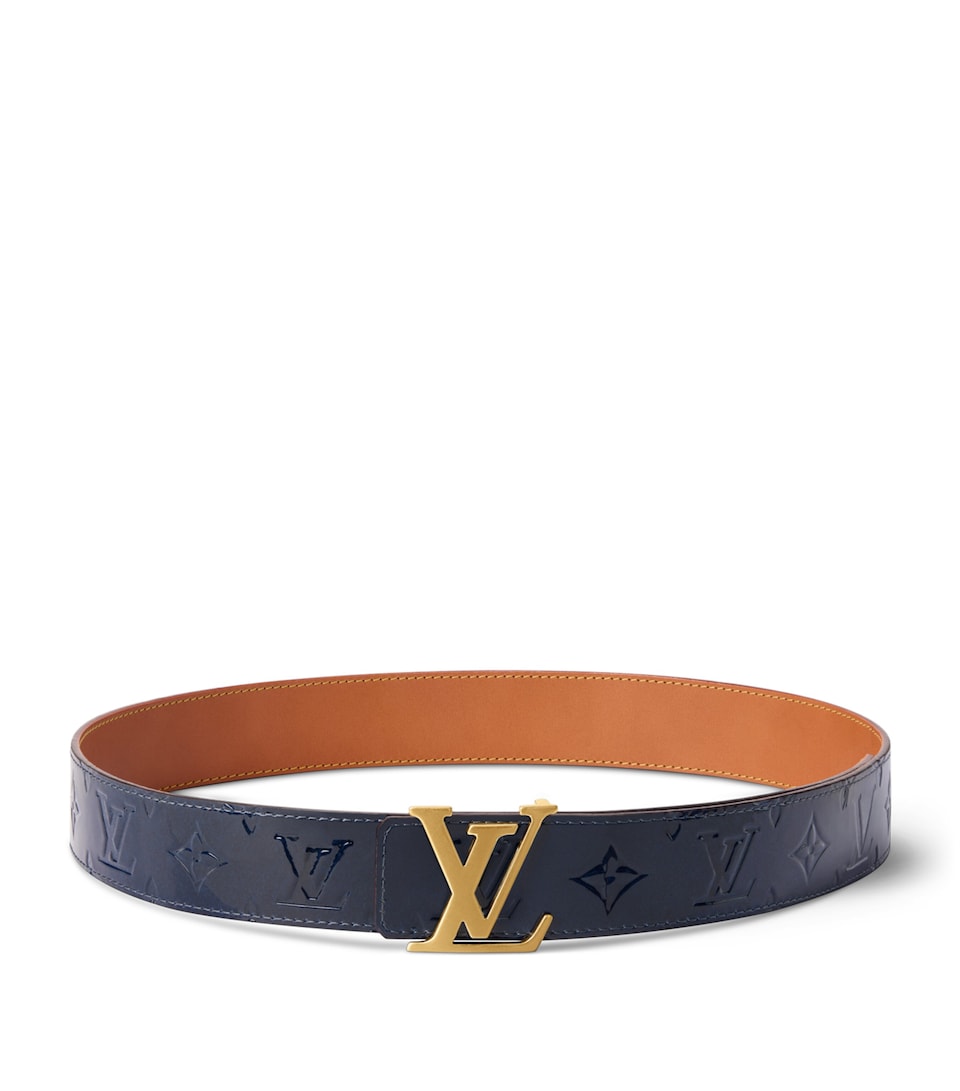 LOUIS VUITTON Leather Reversible LV Initiales Monogram Belt