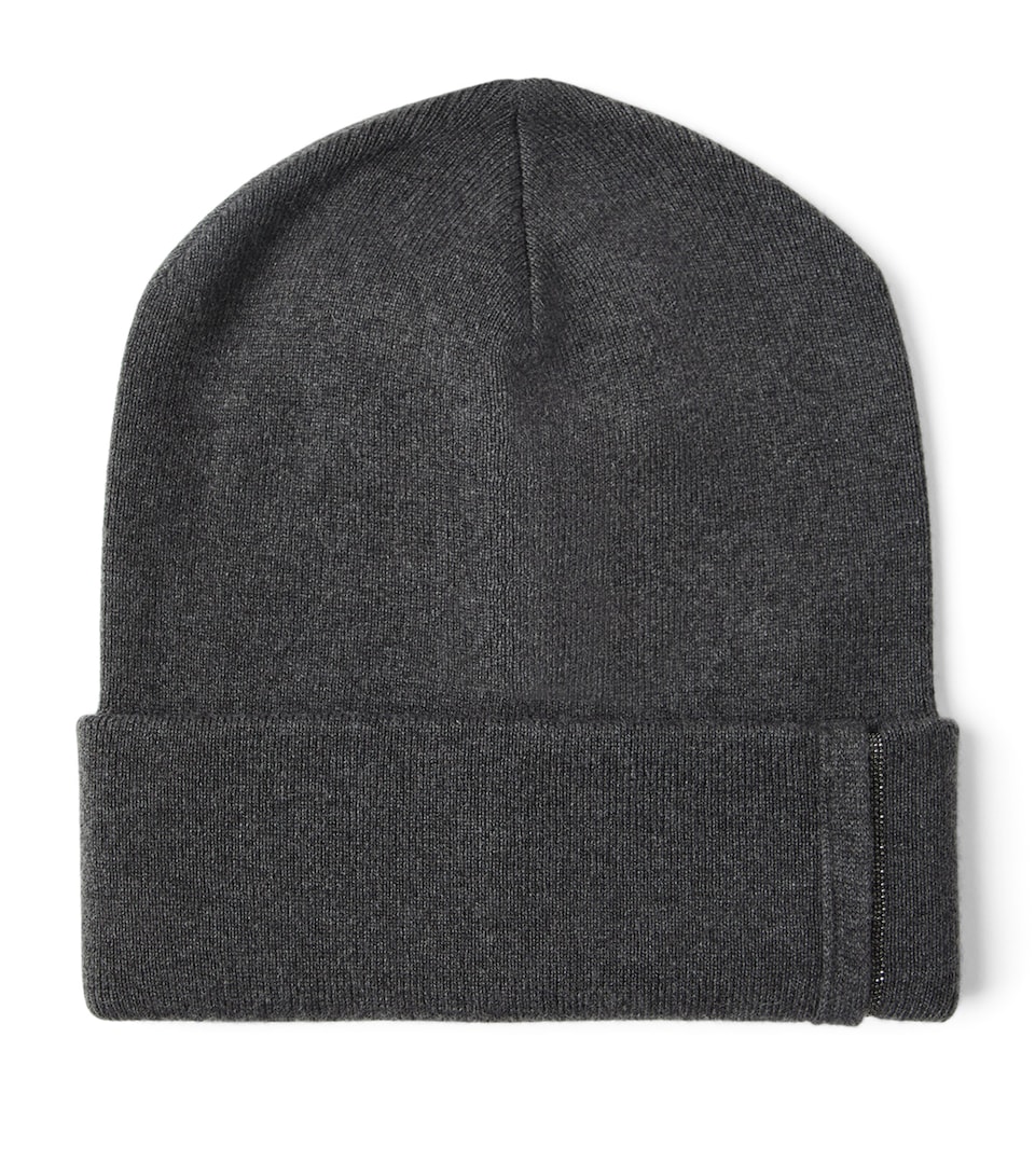 Brunello Cucinelli Cashmere Monili-Trim Beanie