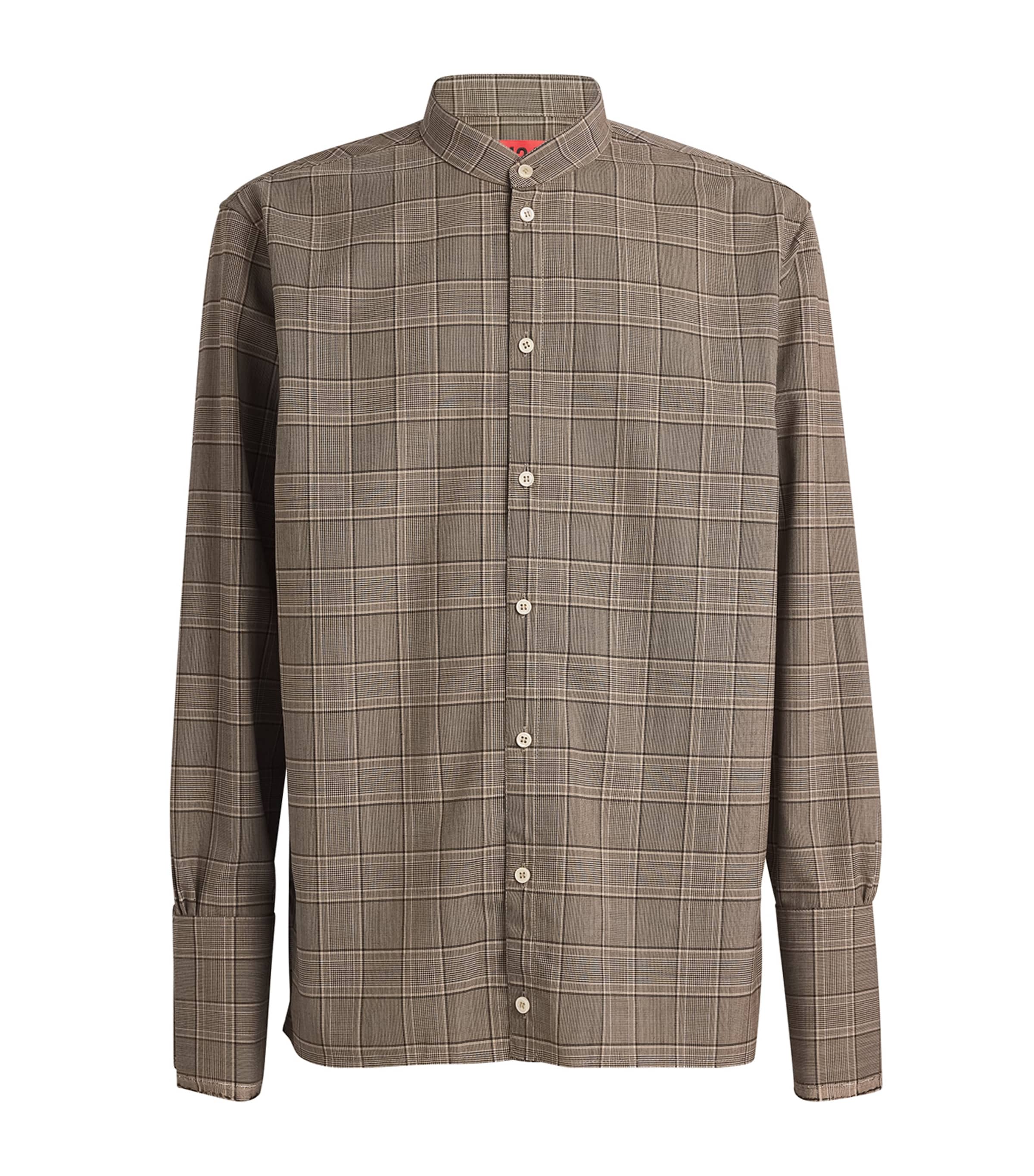 Virgin Wool-Blend Check Shirt