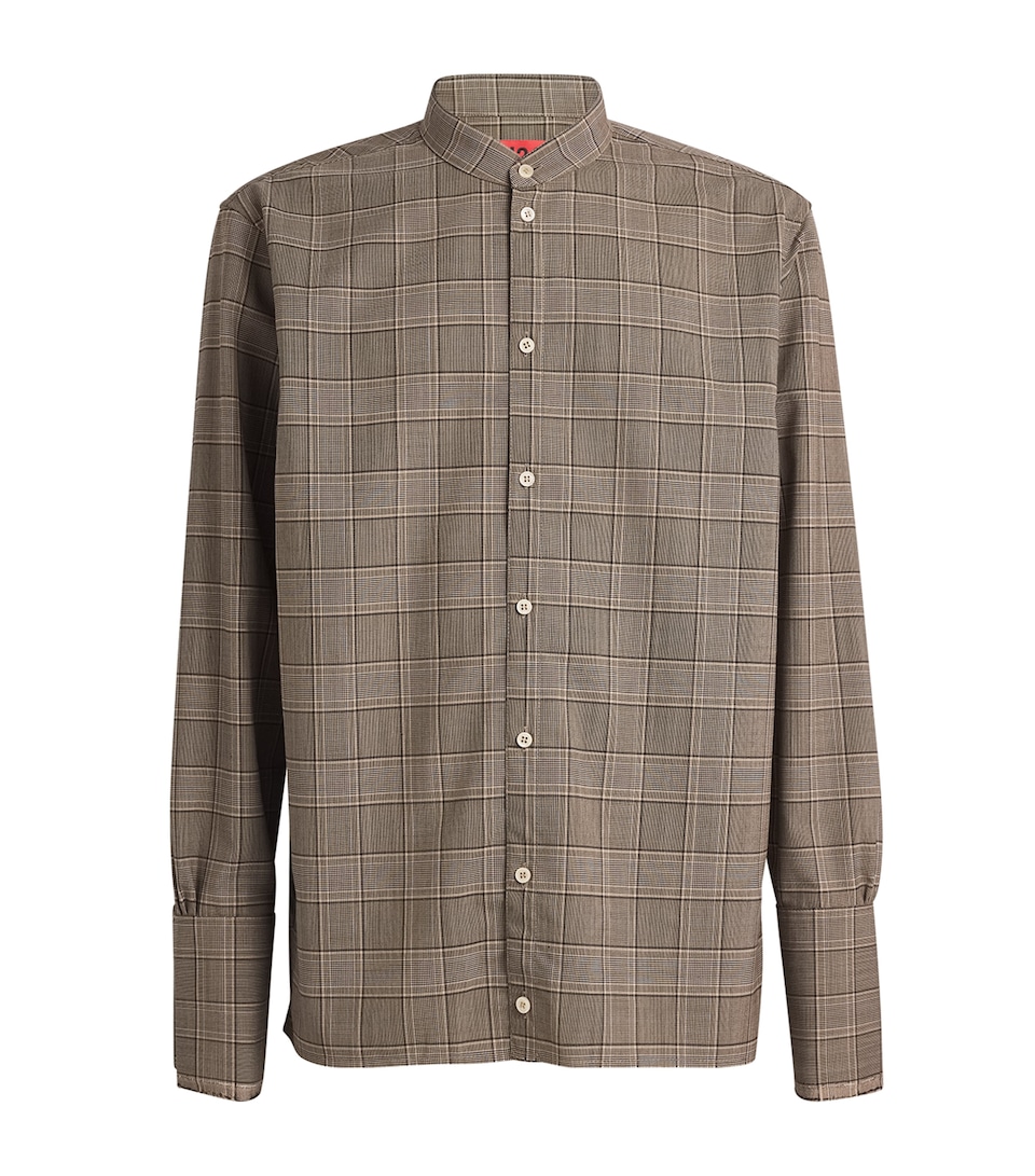 Virgin Wool-Blend Check Shirt