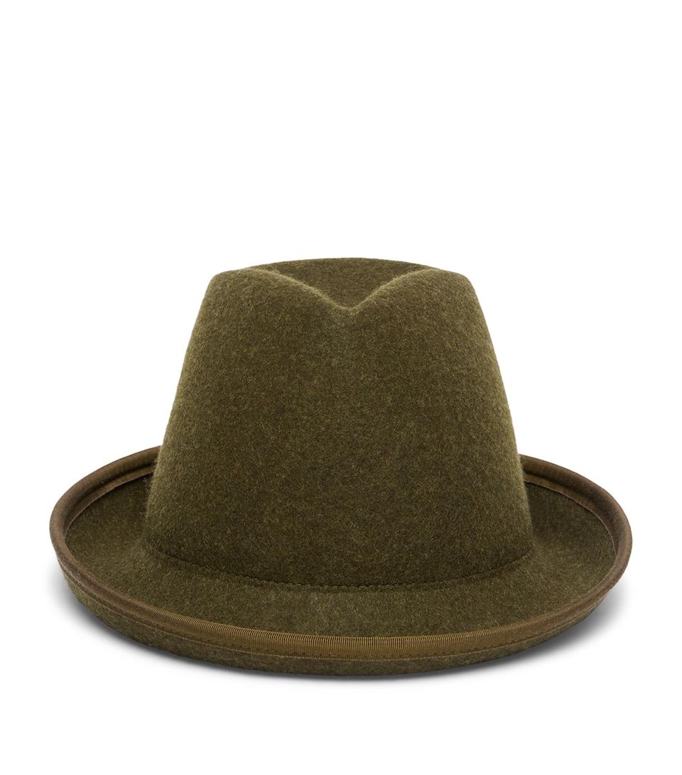 Weekend Max Mara Wool Fedora Hat Kaki
