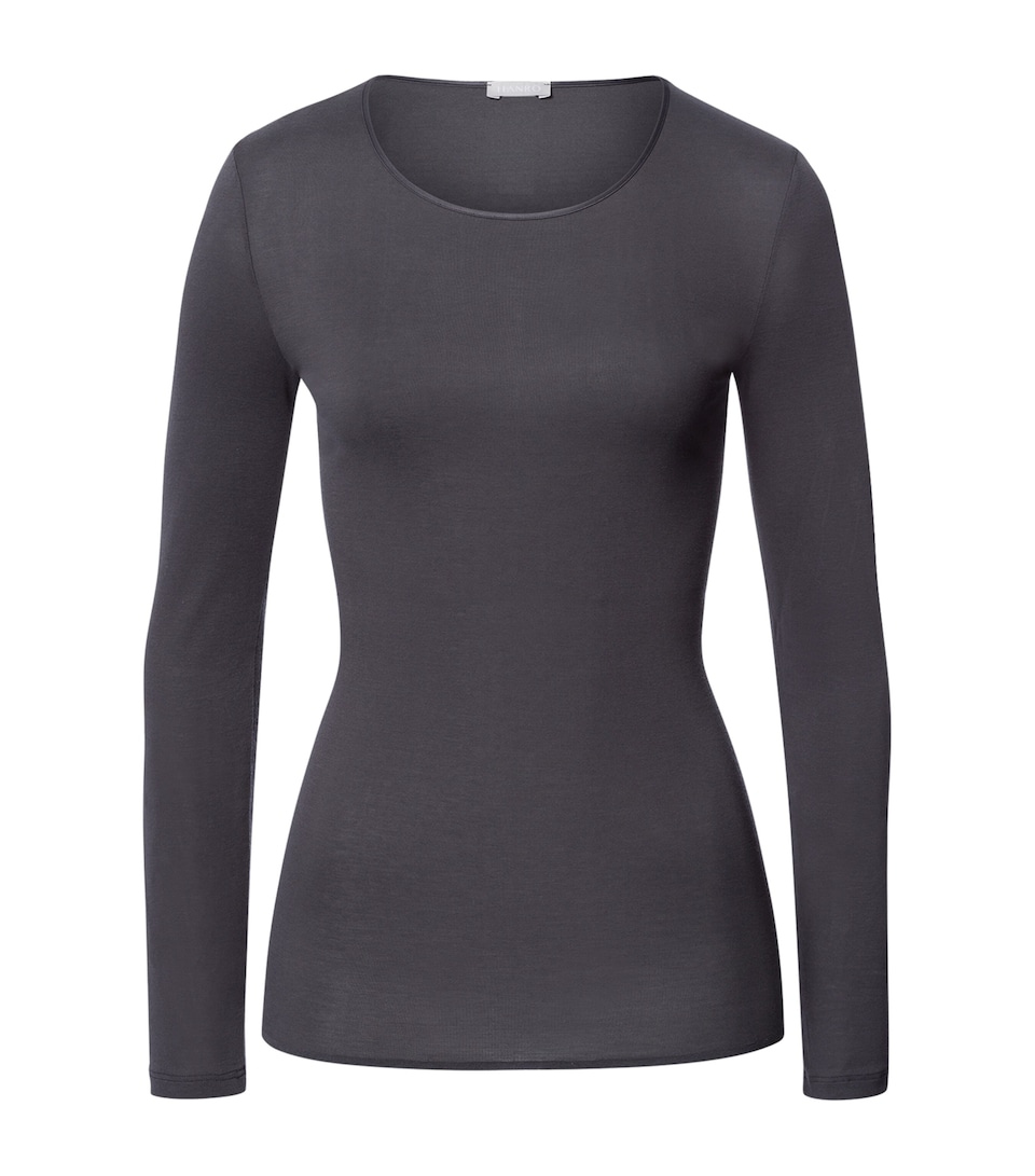 Cotton Seamless Long-Sleeve Top