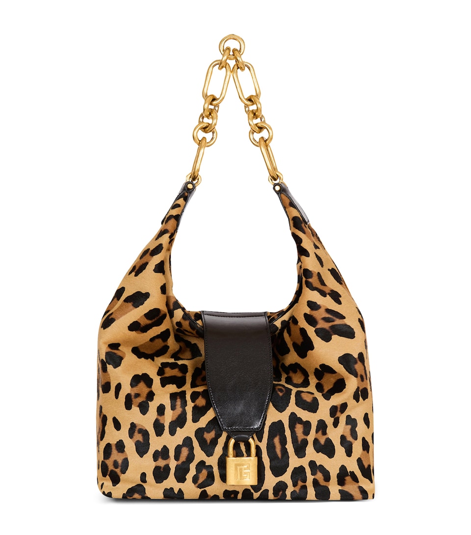 Leather Leopard Sync Shoulder Bag