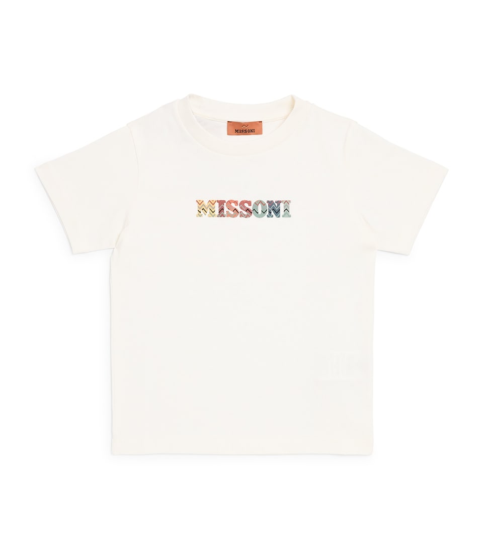 Missoni Kids Cotton Logo T-Shirt (4-14 Years) Ivory