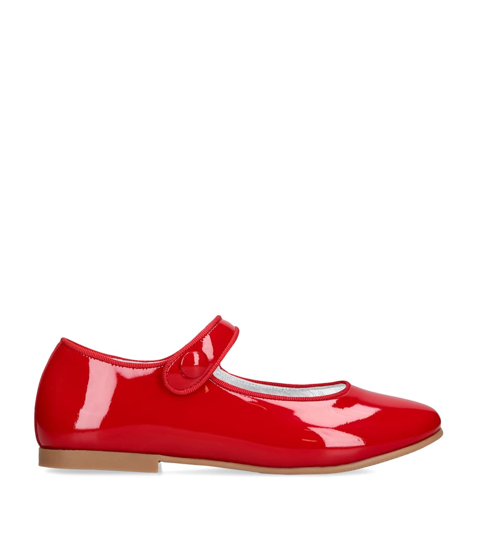 papouelli Patent Leather Angelica Mary Janes Red