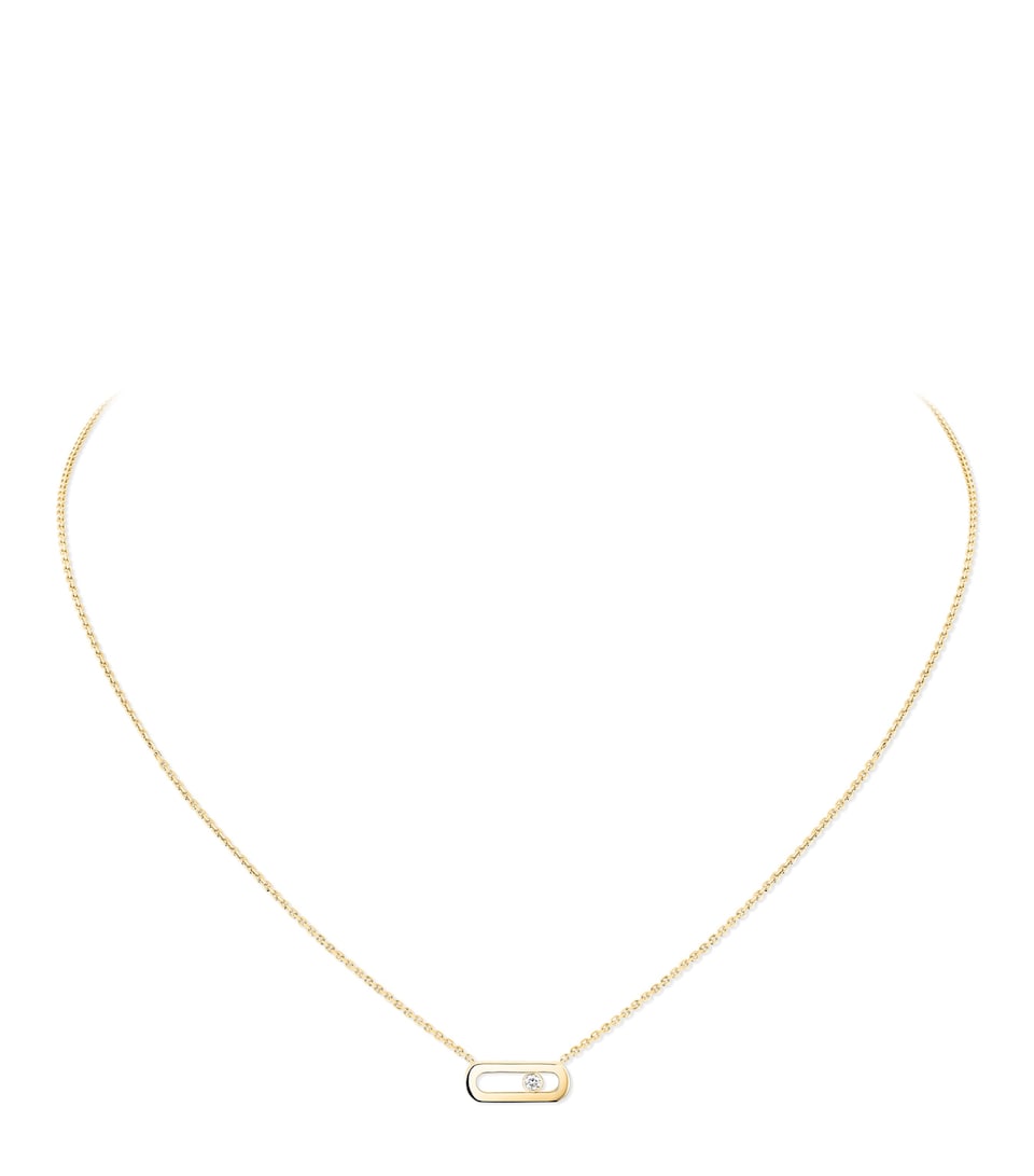 Messika Move Uno Yellow Gold and Diamond Necklace (0.02ct) Yellow Gold