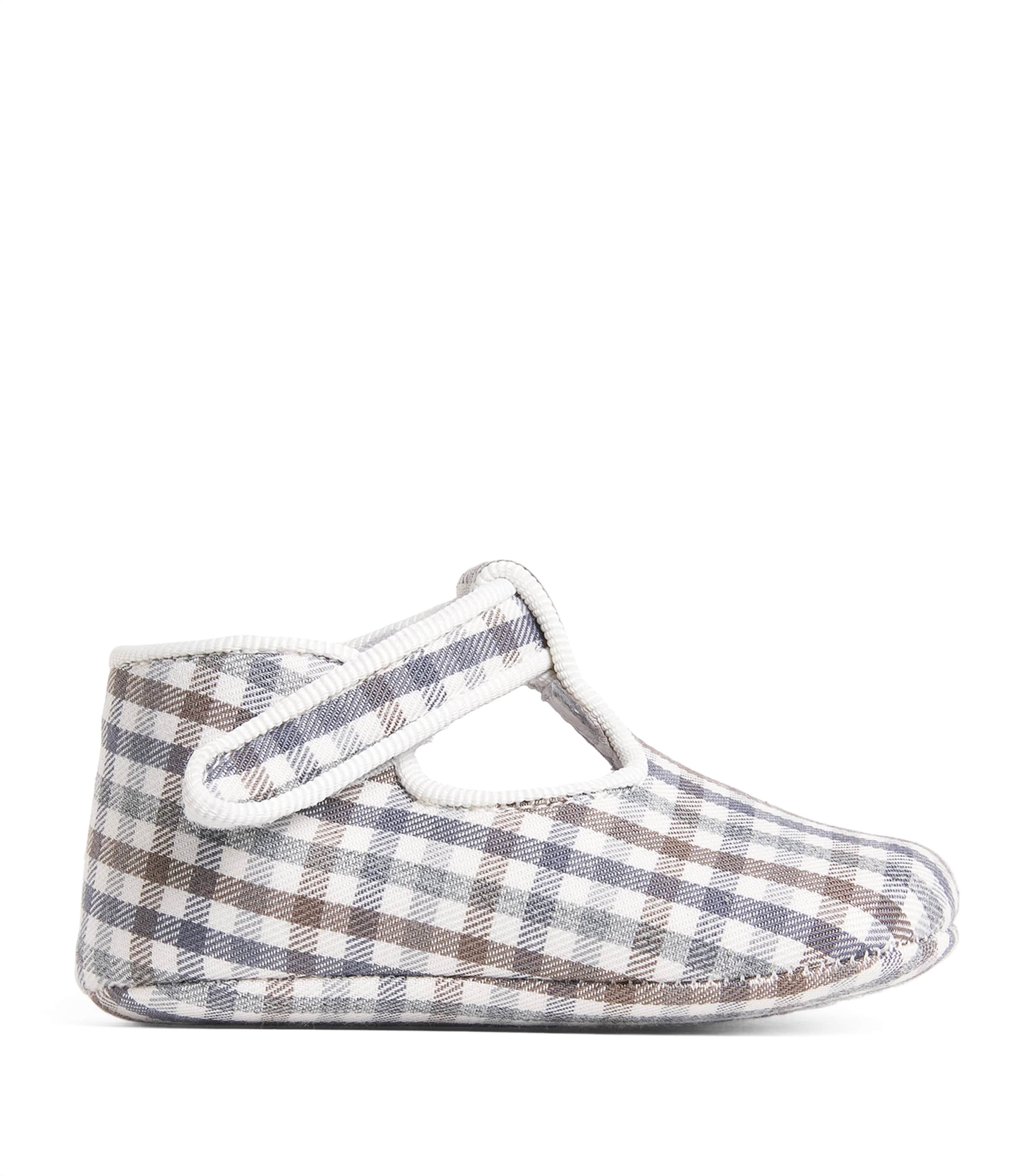 Check T-Bar Pram Shoes