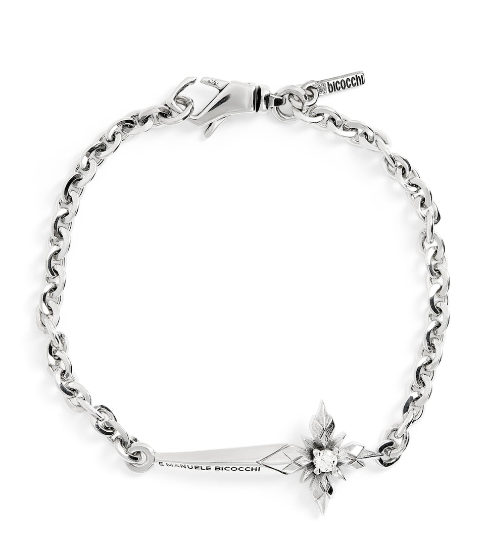 Sterling Silver Pugnale Cross Bracelet