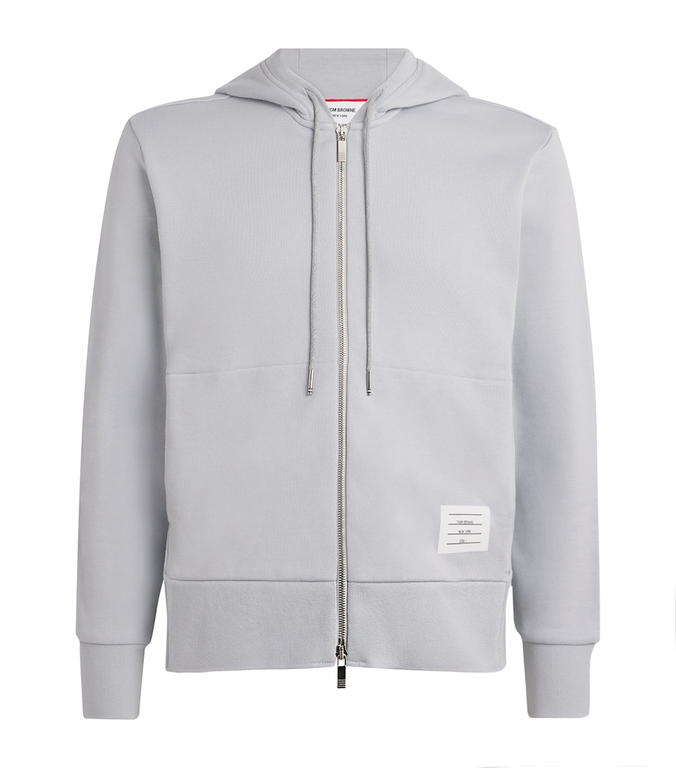 Cotton 4-Bar Zip-Up Hoodie