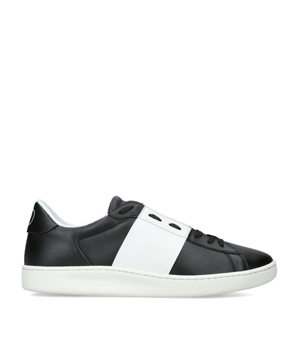 Valentino Garavani Leather Open Royco Sneakers Blk/white
