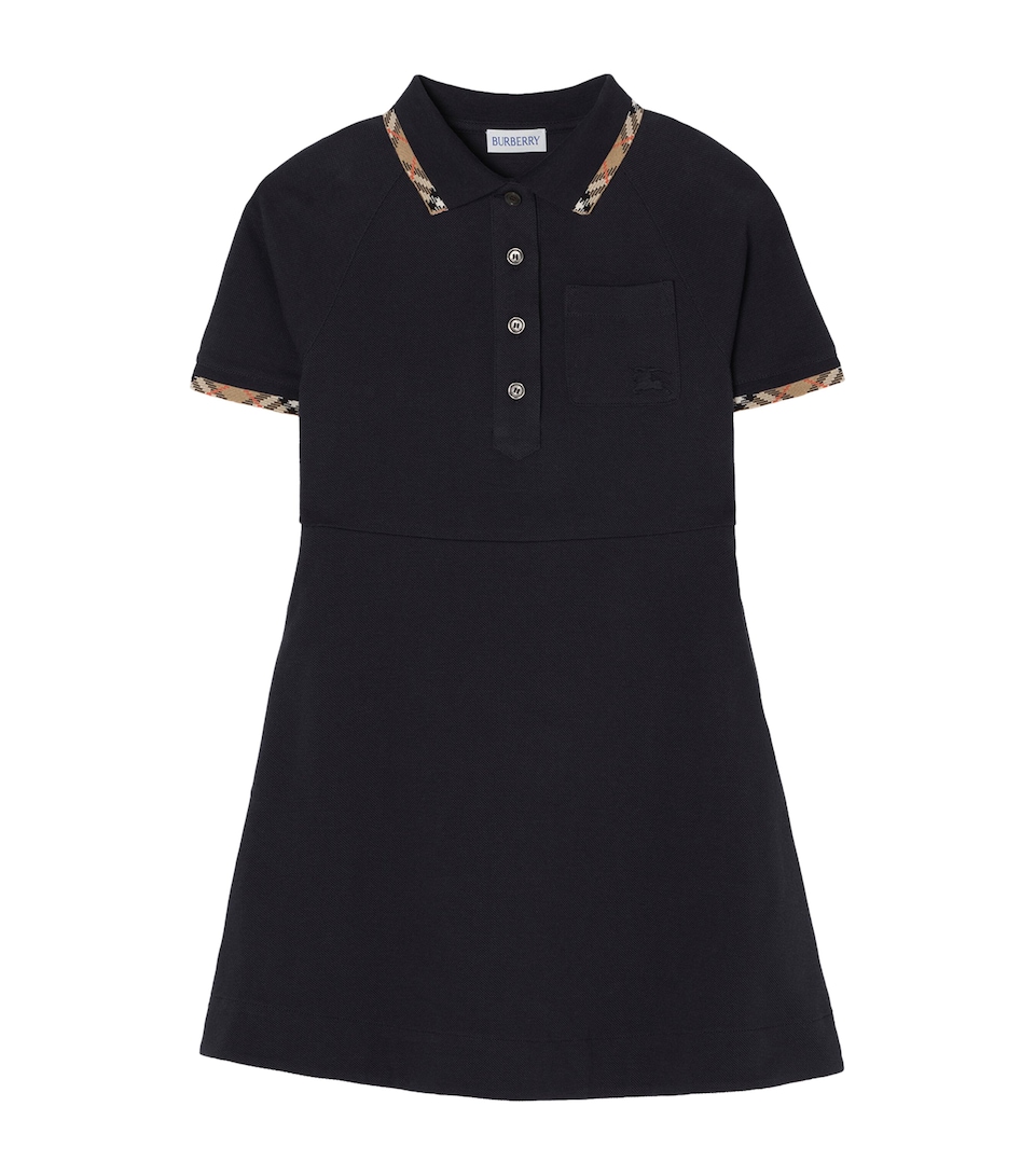 Burberry Kids Cotton Polo Shirt Dress (4-12 Years) Navy