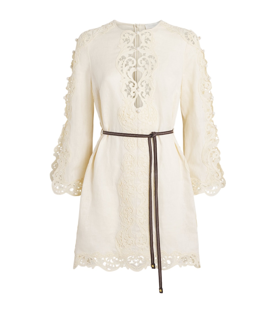 Linen Embroidered Awaken Mini Dress