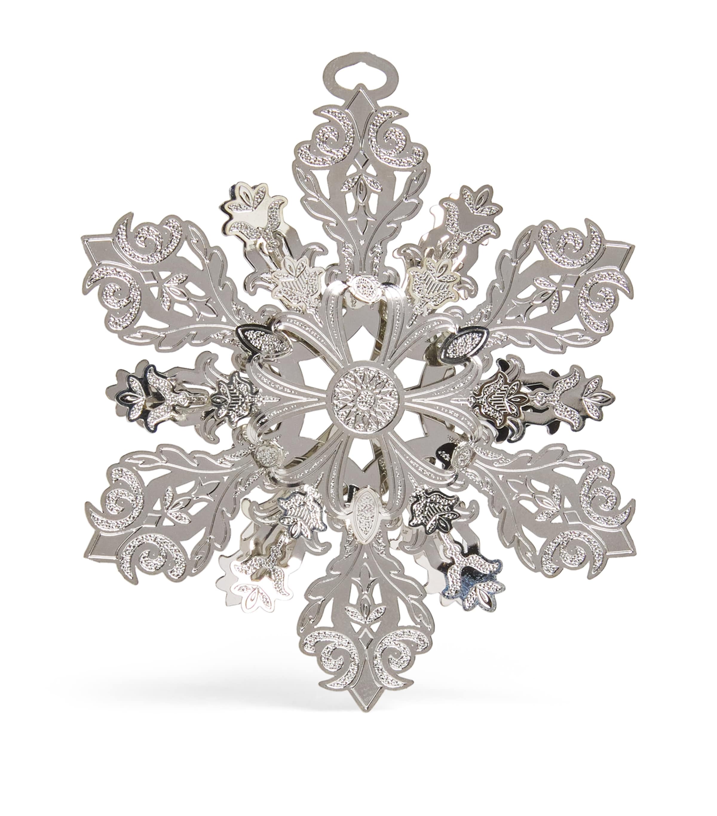 The London Christmas Company Gold-Plated Snowflake Tree Decoration Silver