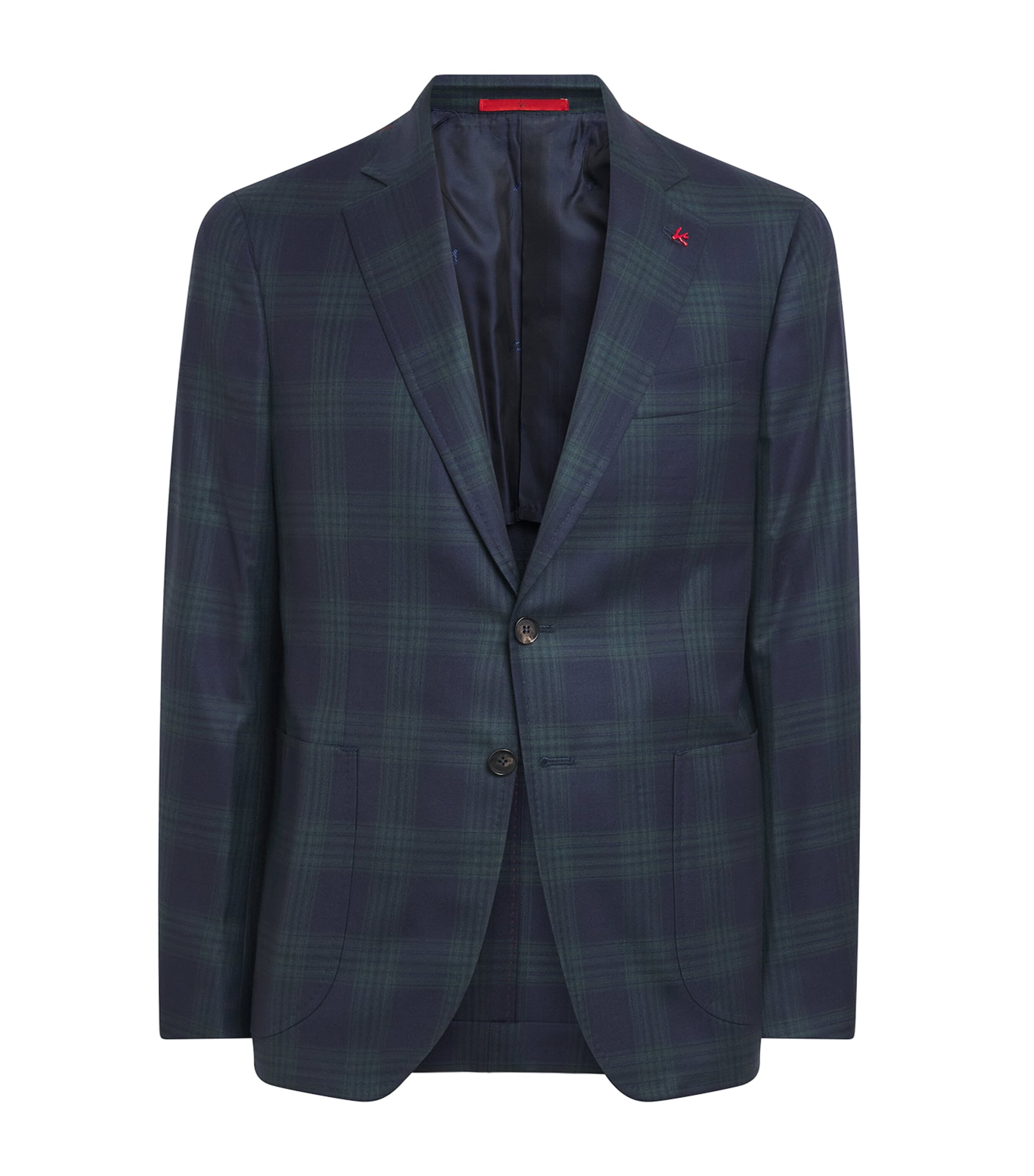 Isaia Mens Wool Check Capri Blazer