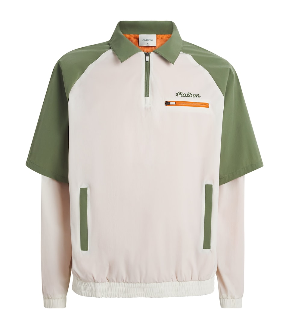 Malbon Mens Marina Windshirt Cream / Olivine