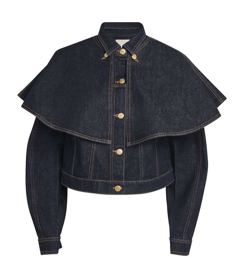 The Agata Denim Cape Jacket