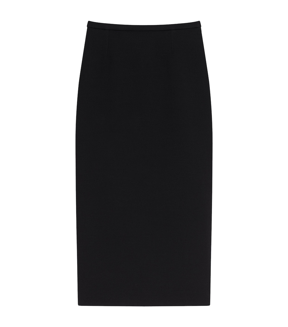 Wool-Blend Midi Pencil Skirt
