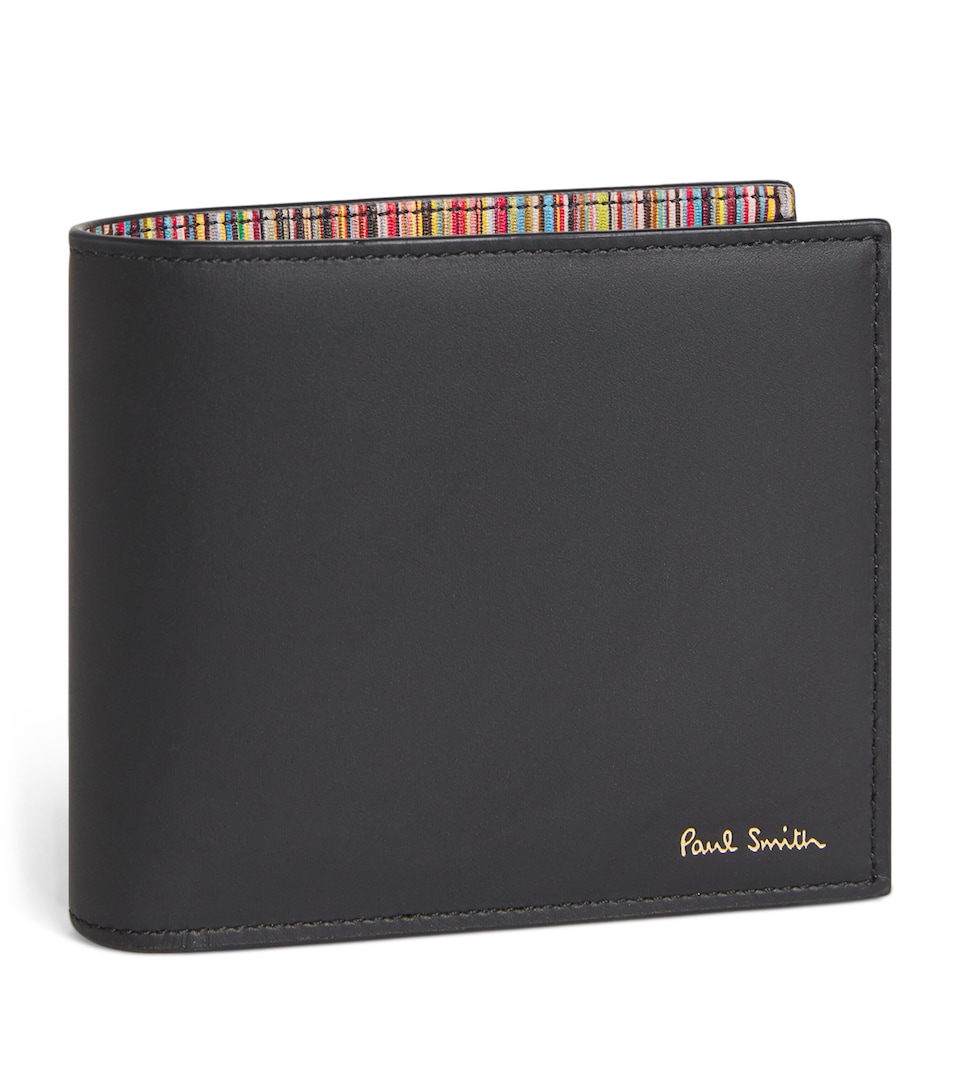 Leather Stripe Insert Bifold Wallet