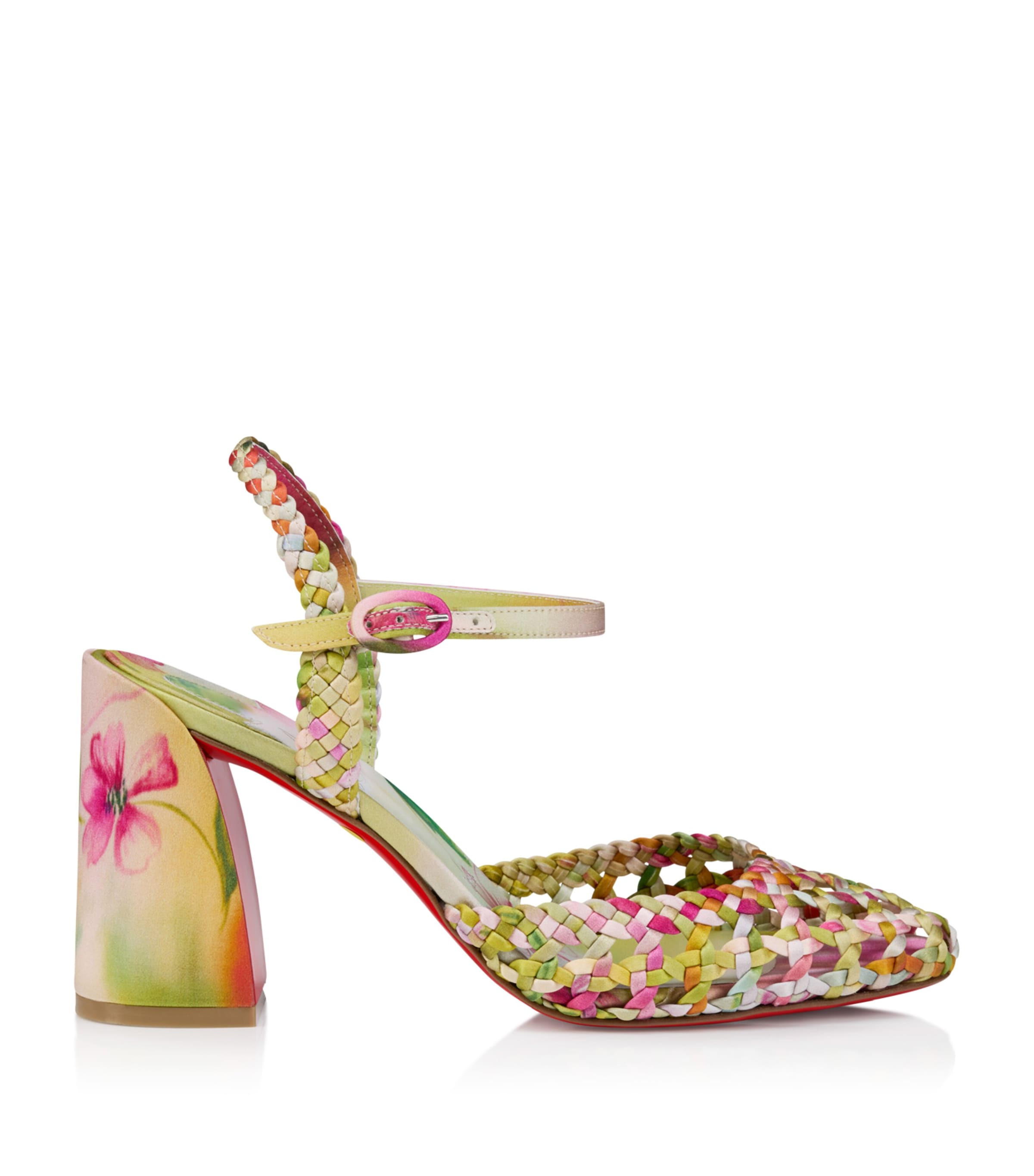 Christian Louboutin Jane Nandina Silk Woven Pumps 85
