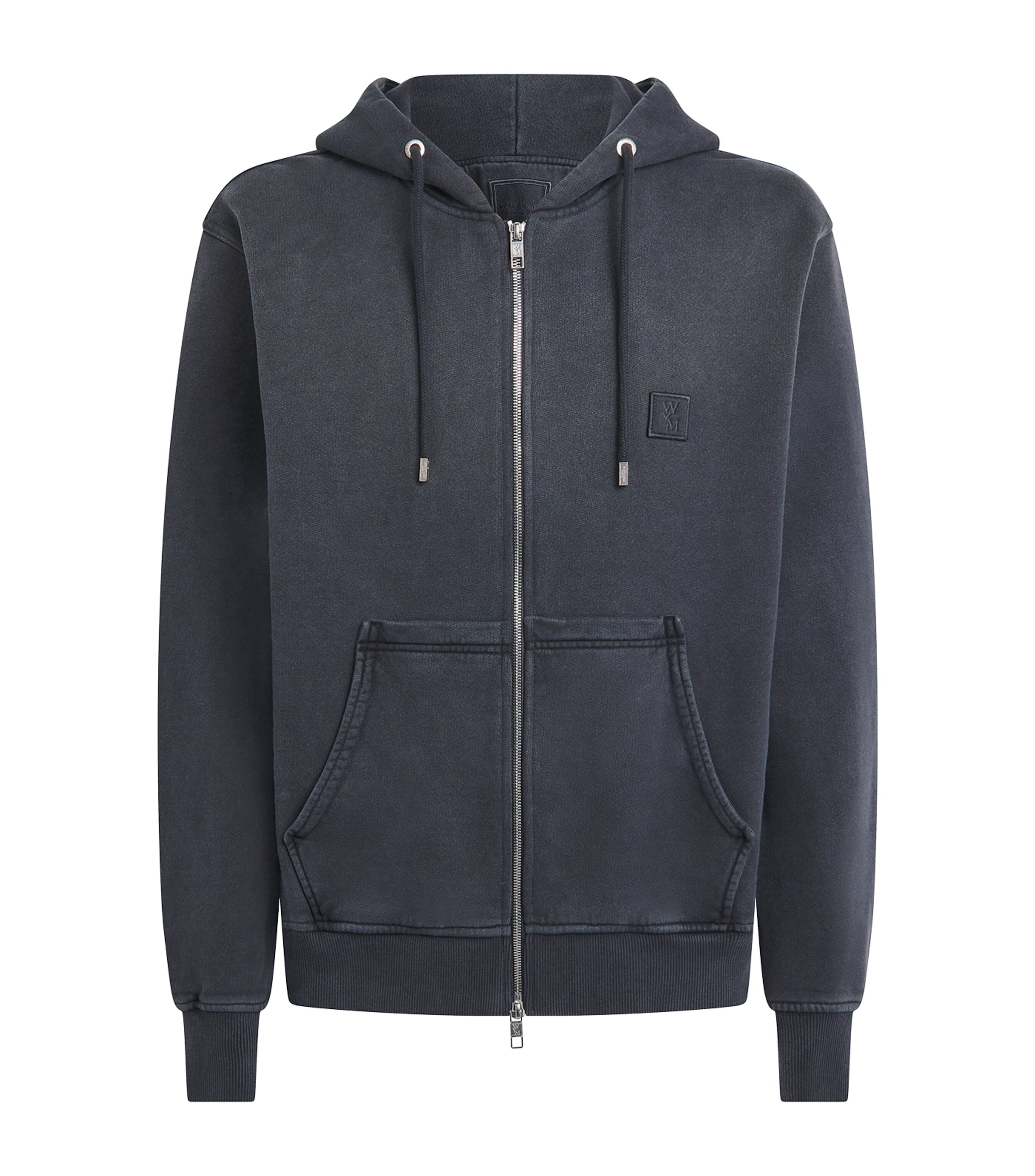 Wooyoungmi Mens Garment-Dyed Hoodie Grey