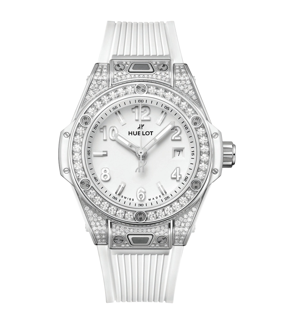 Hublot Stainless Steel and Diamond Big Bang One Click Watch 33mm Black