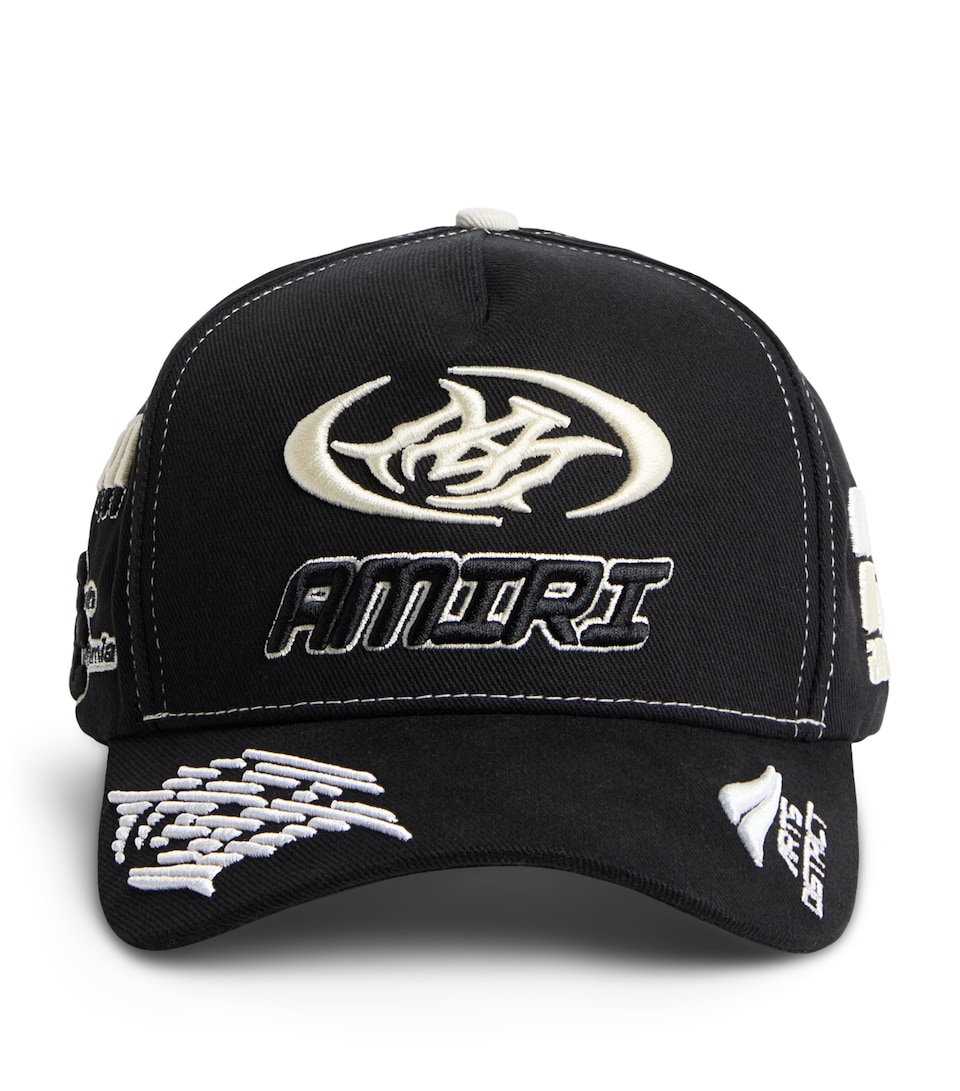 AMIRI Cotton Embroidered Sporty Baseball Cap Black