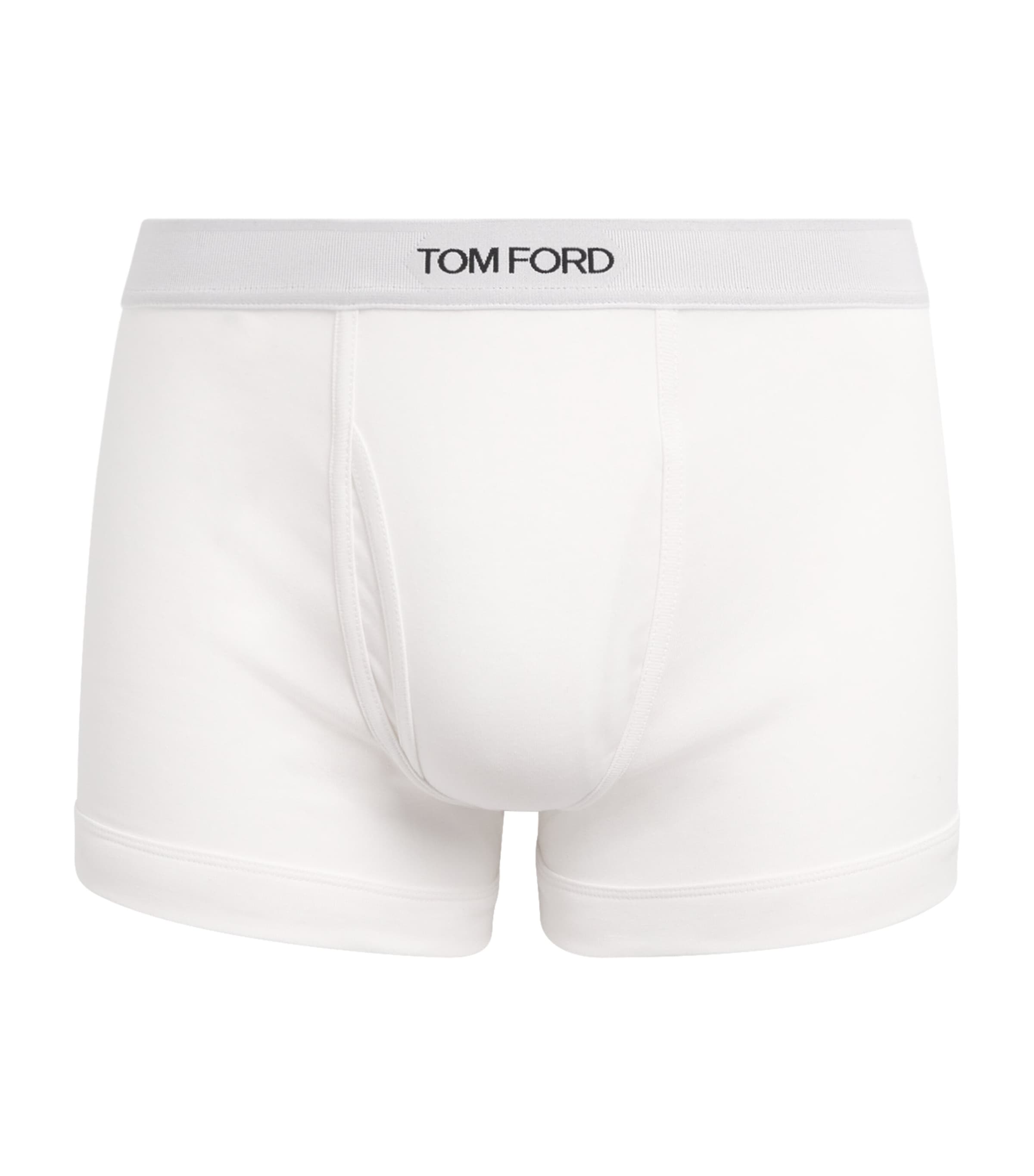 TOM FORD Mens Stretch-Cotton Logo Boxer Briefs White