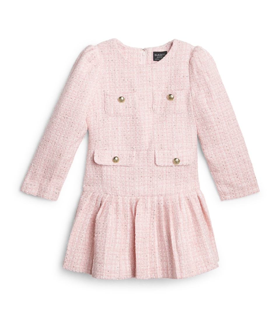 Bardot Junior Bouclé Shiloh Dress (4-14 Years) Bliss Pink