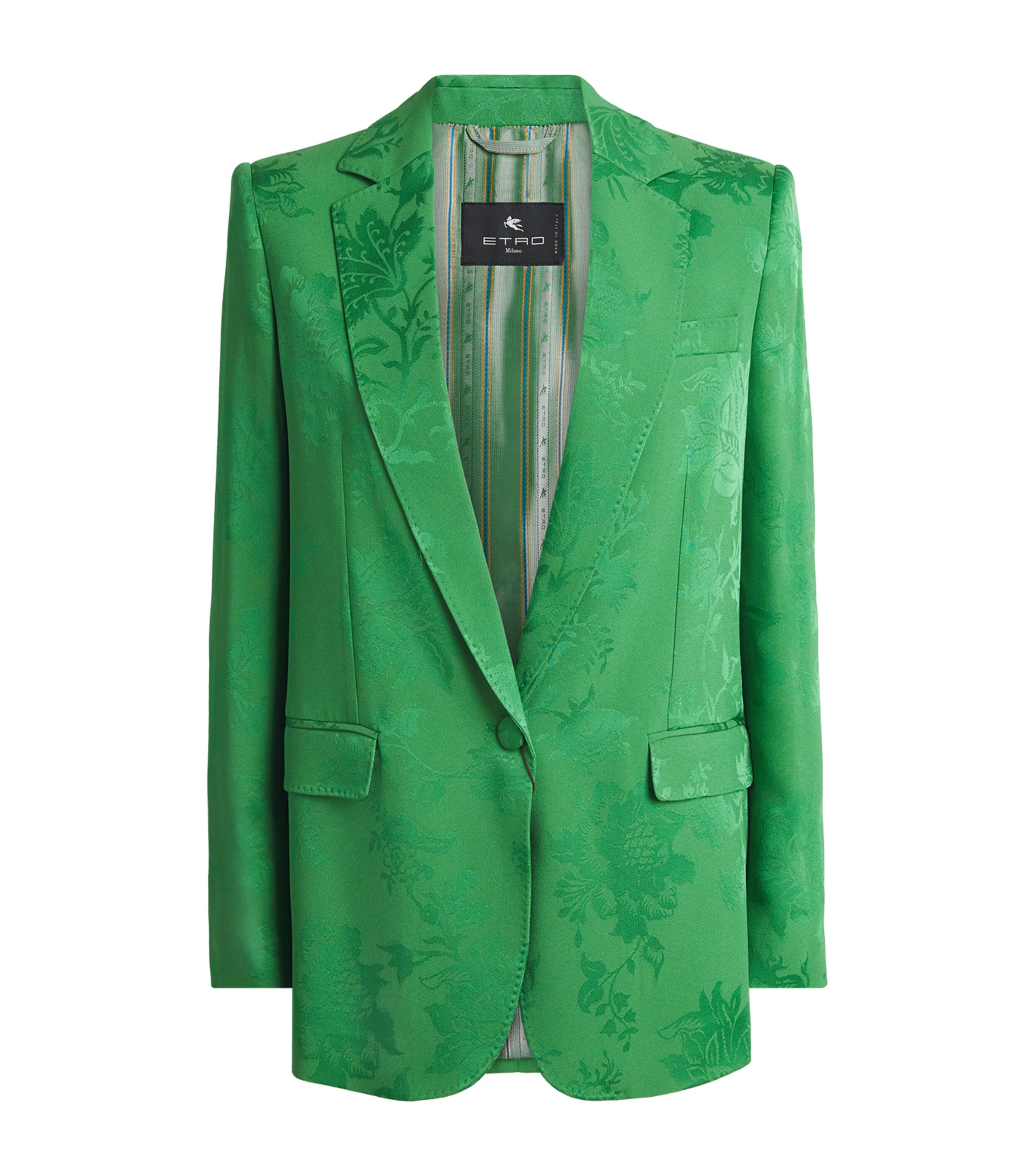 Floral Single-Breasted Blazer