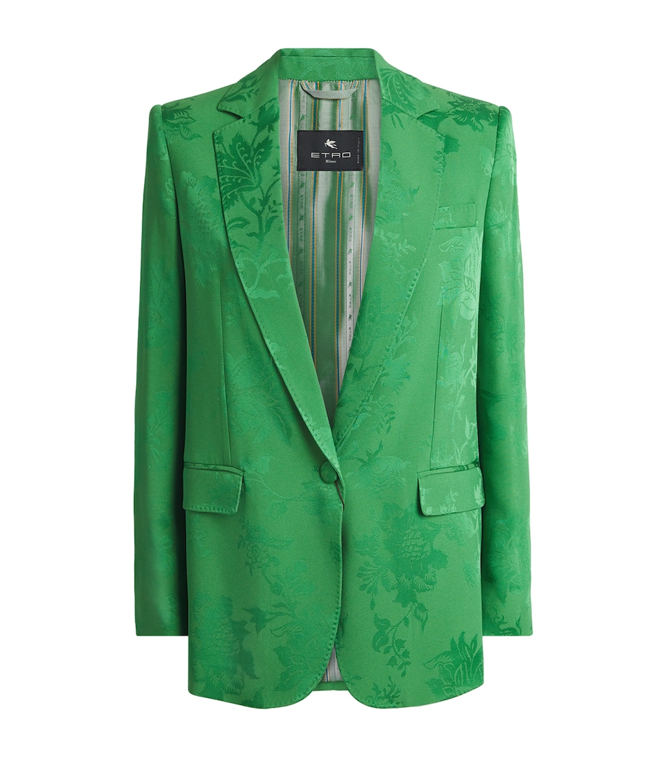 Floral Single-Breasted Blazer