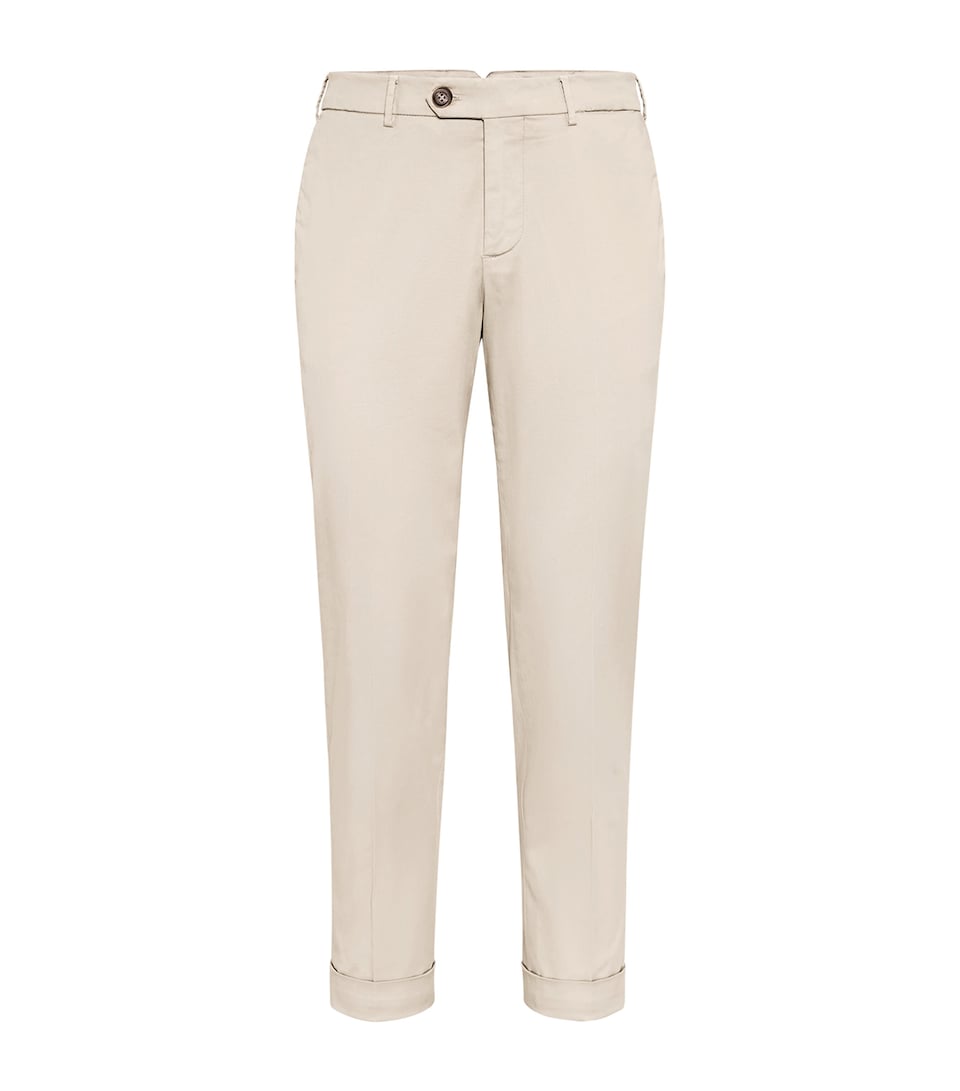 Stretch-Cotton Garment-Dyed Trousers