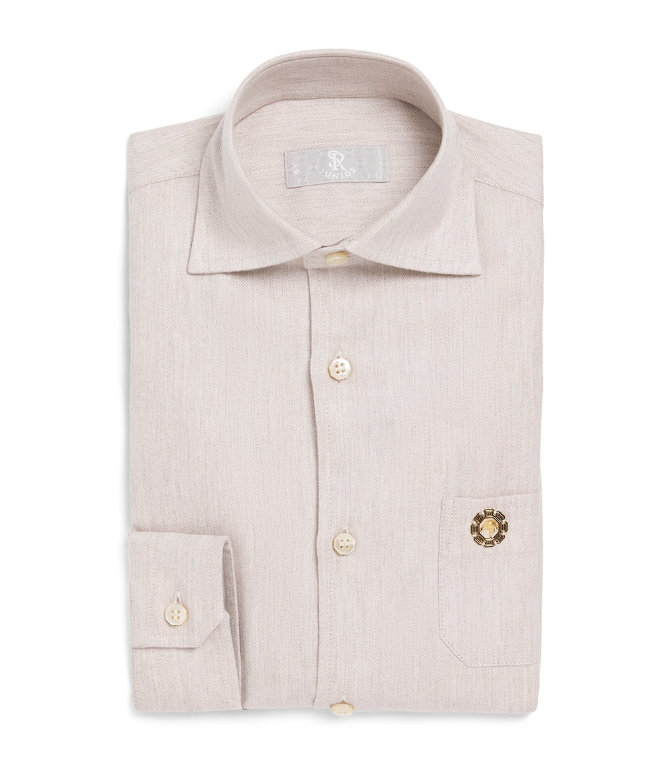 Stefano Ricci Kids Cotton Logo Plaque Shirt (6-16 Years)