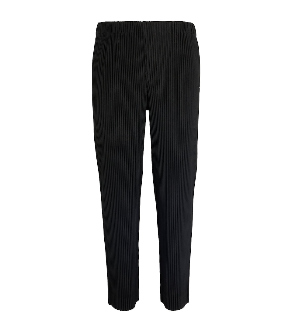 Homme Plissé Issey Miyake Mens Pleated Straight Trousers Black