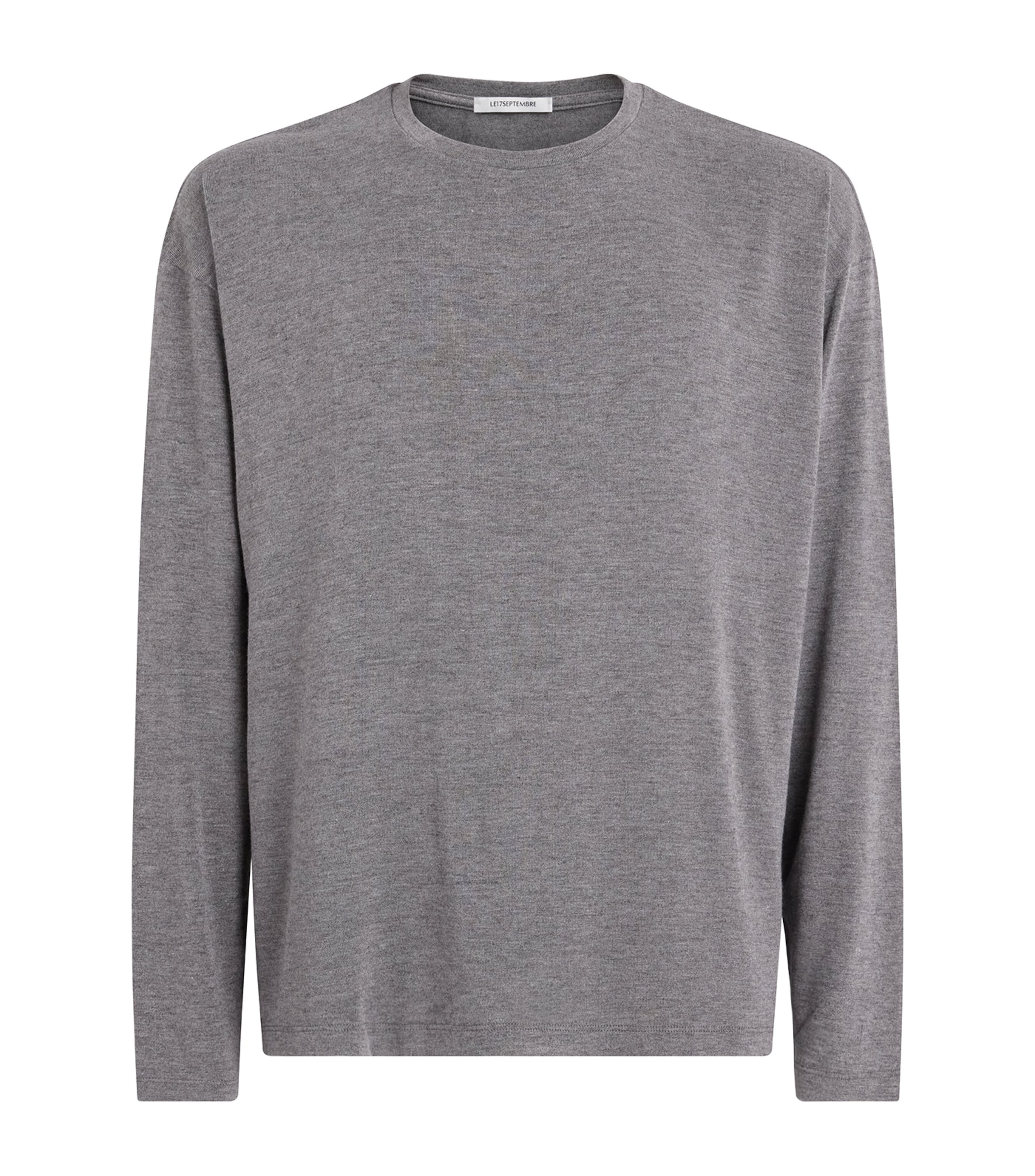 Le 17 Septembre Mens Long-Sleeve T-Shirt Grey
