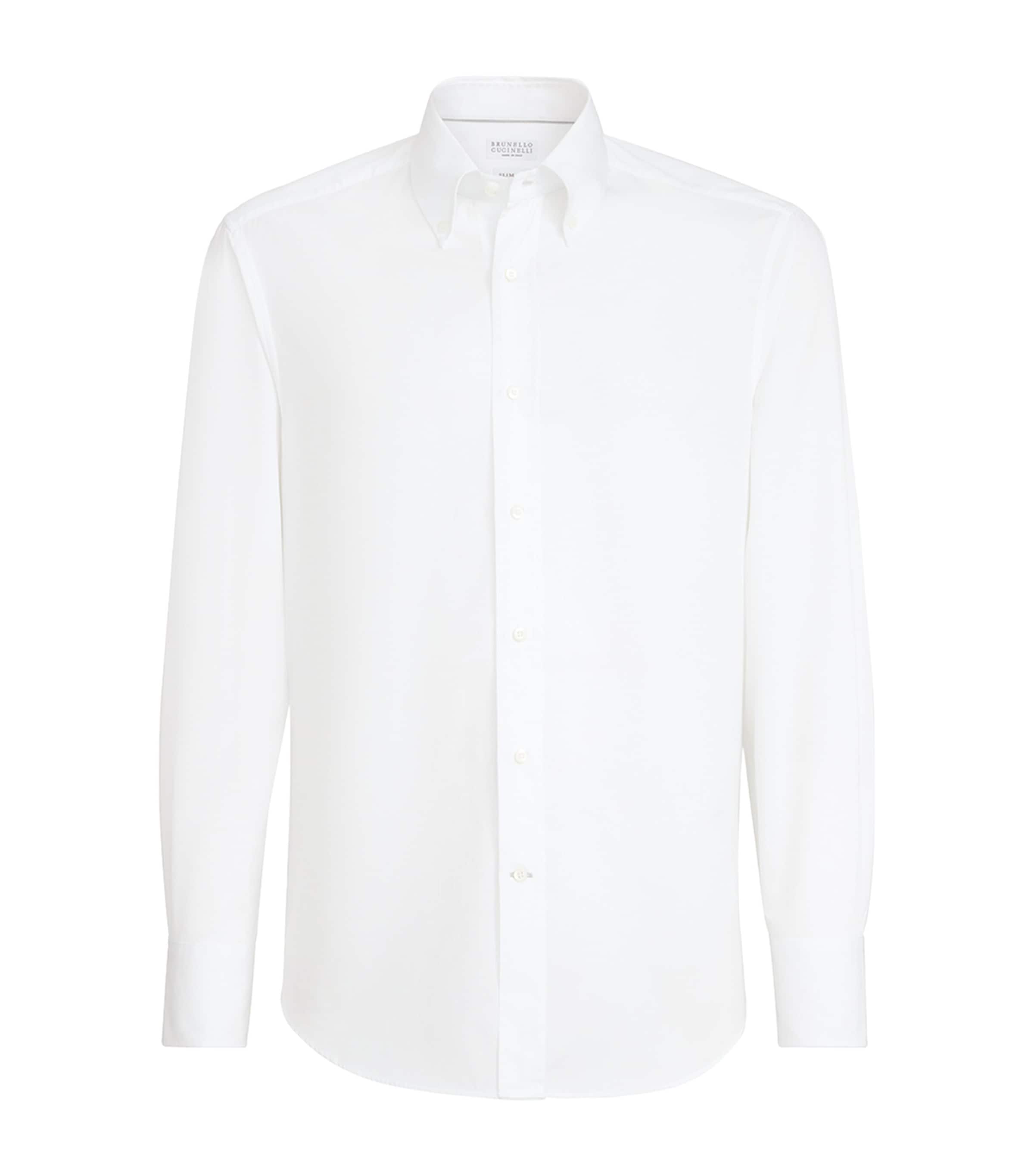 Brunello Cucinelli Mens Cotton Twill Shirt