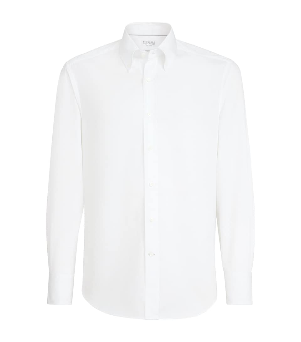 Brunello Cucinelli Mens Cotton Twill Shirt