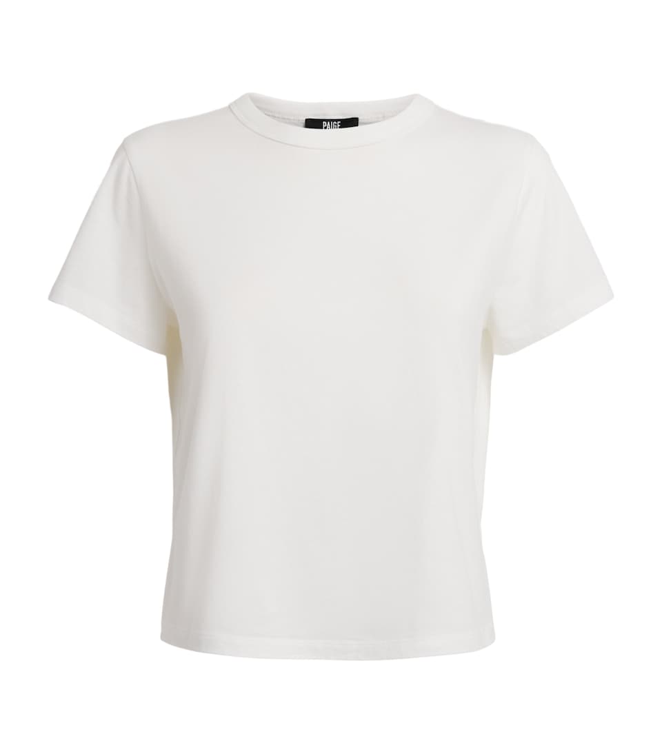 PAIGE Womens Cotton Rhodes T-Shirt White
