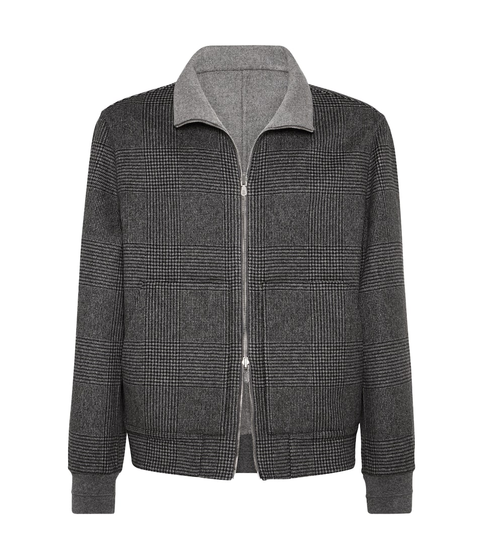 Cashmere Check BomberJacket