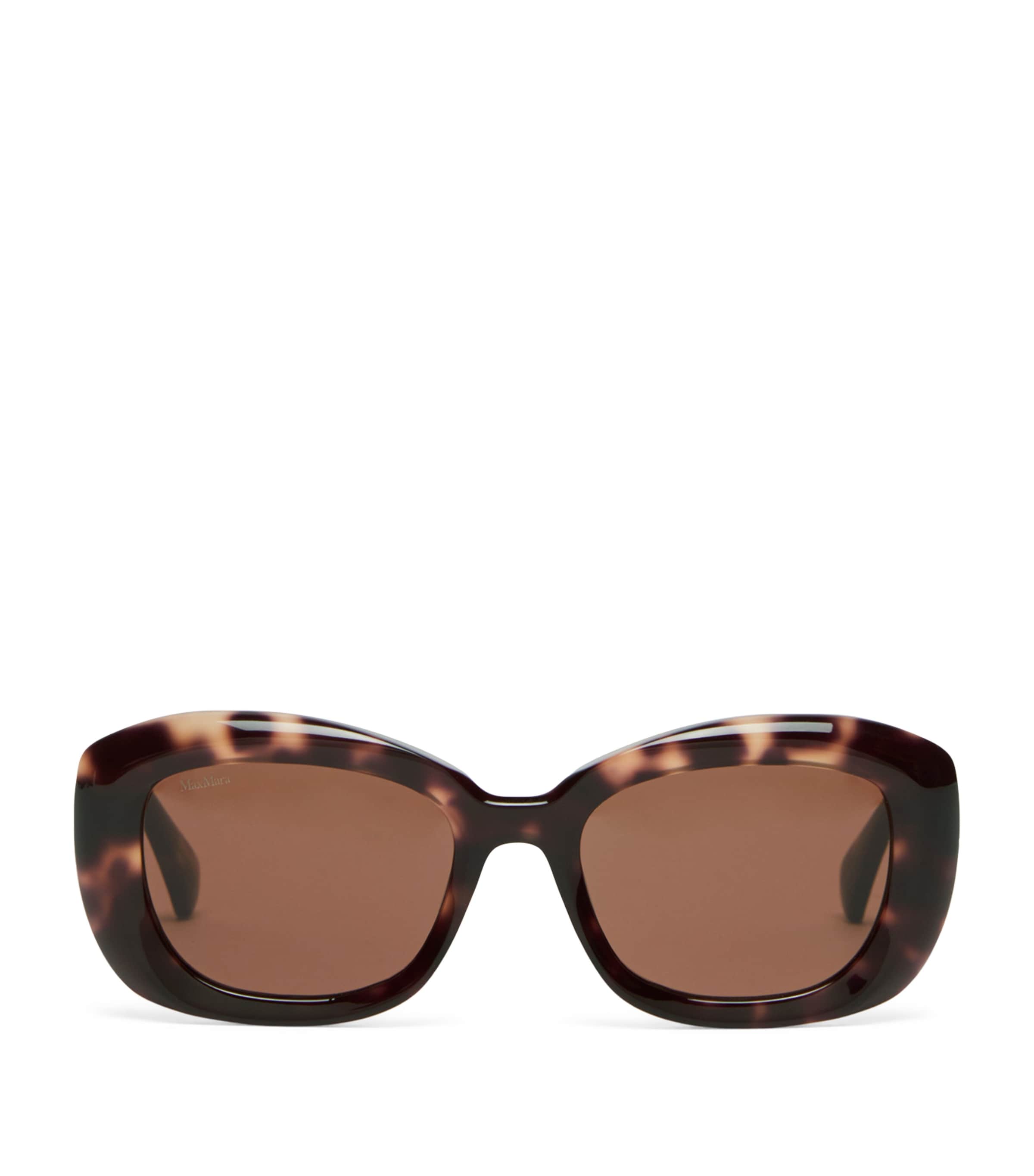 Max Mara Oversized Oval Sunglasses Tawny Bronze Brow