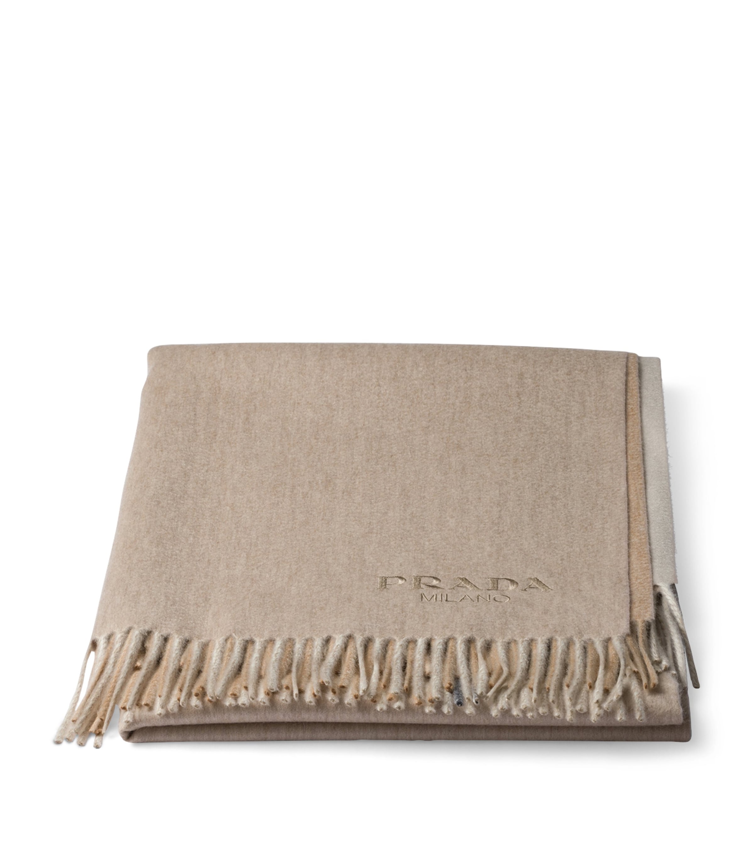 Wool-Cashmere Two-Tone Throw