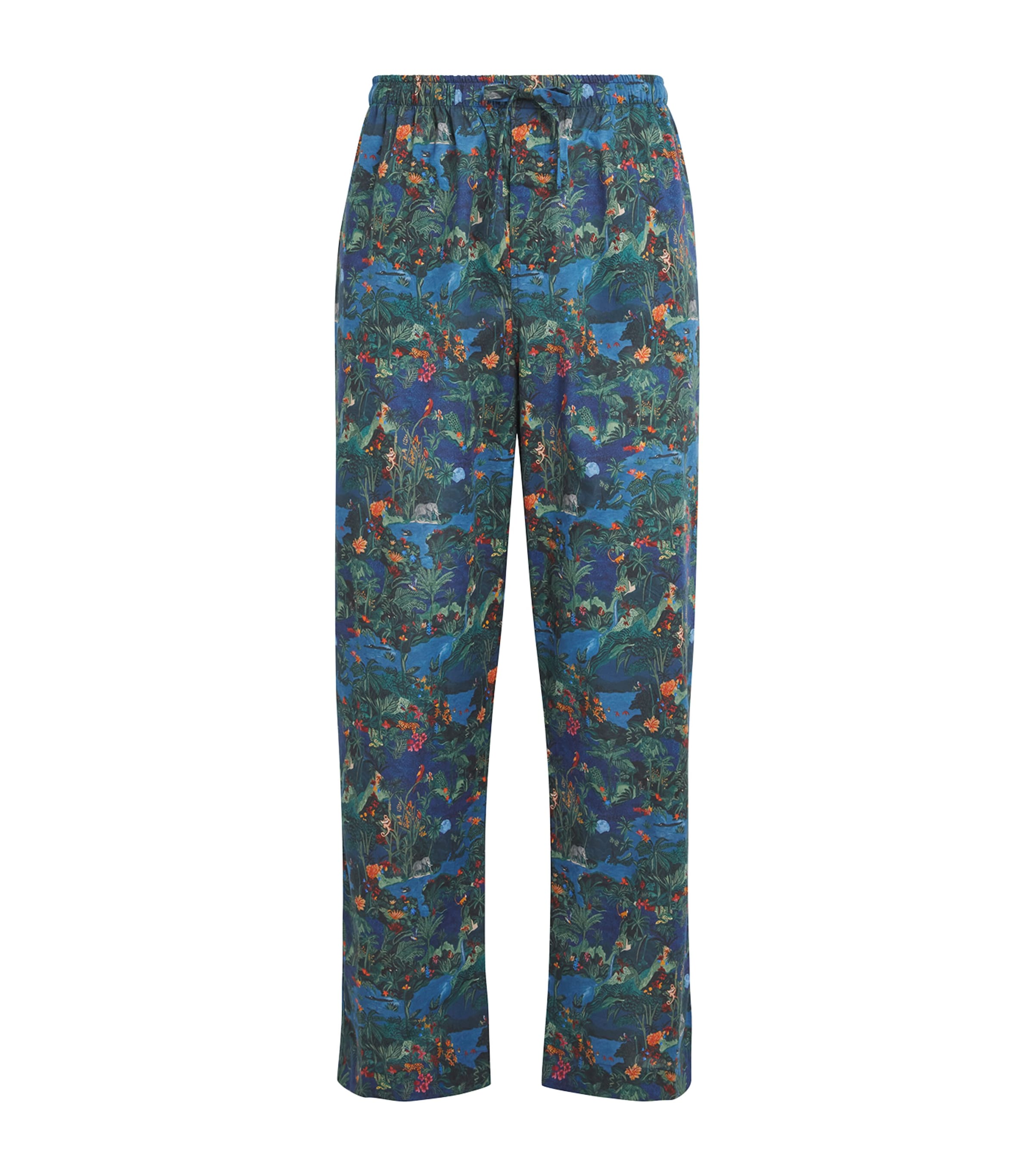 Cotton Jungle Print Lounge Trousers