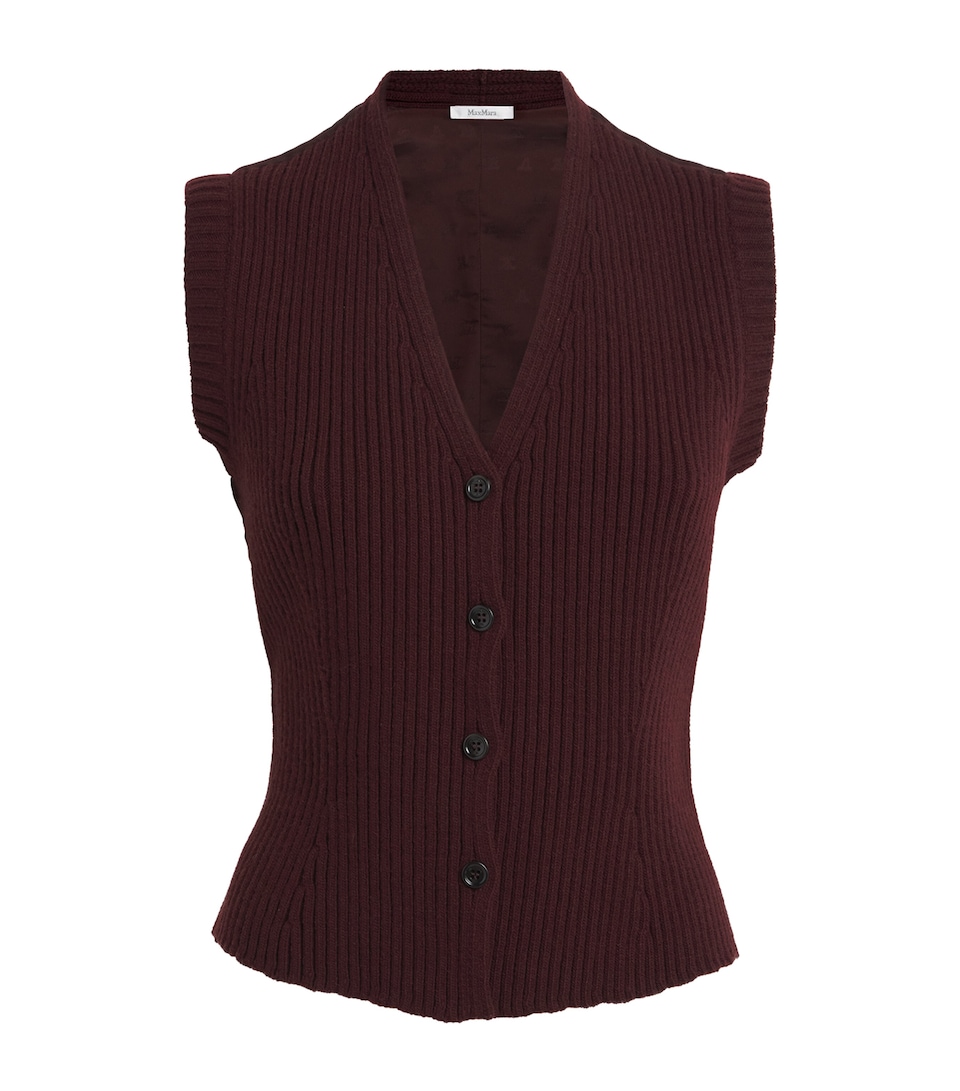 Wool-Blend Knit Waistcoat