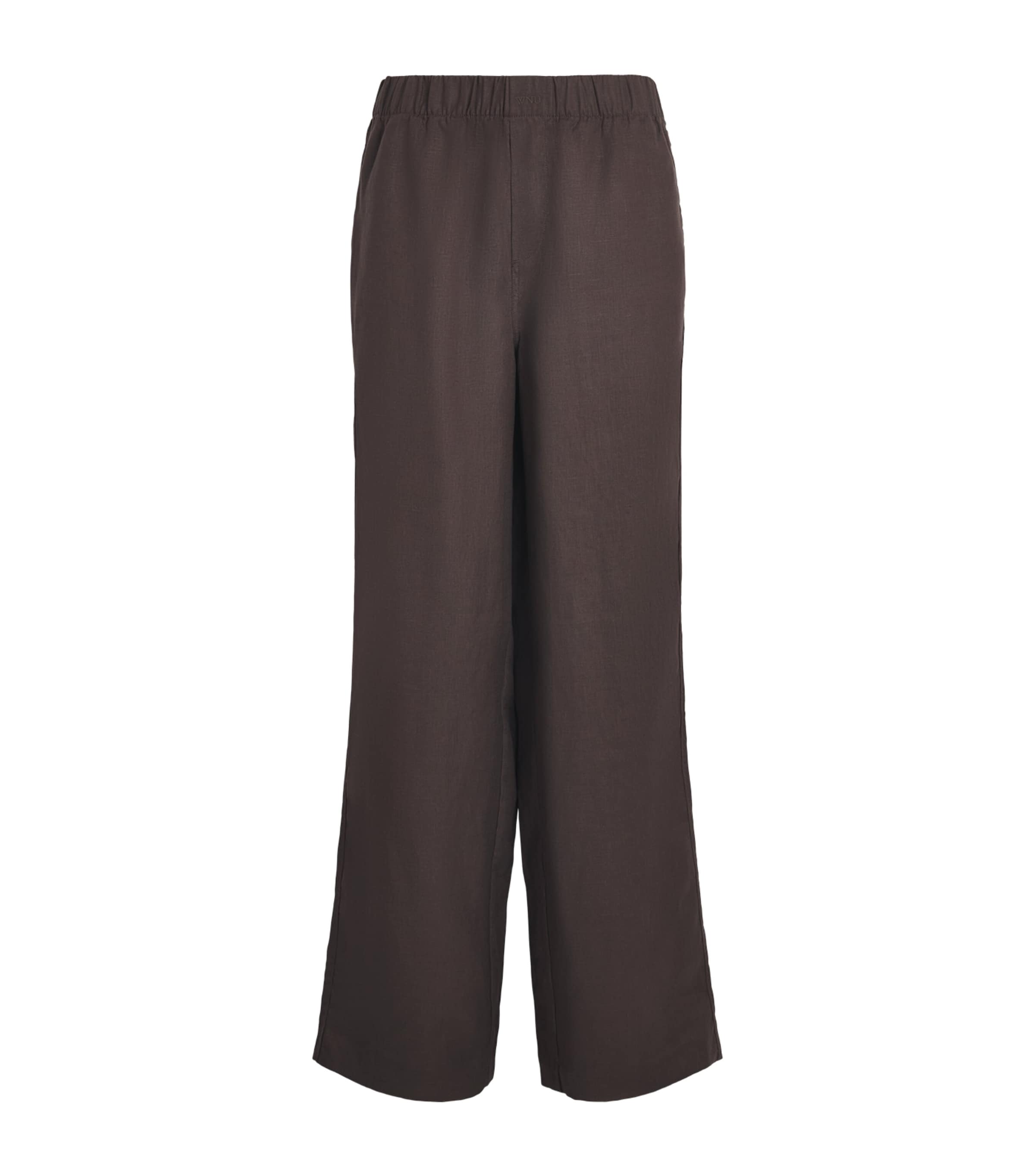 With Nothing Underneath Womens Hemp The Palazzo Trousers Chocolate