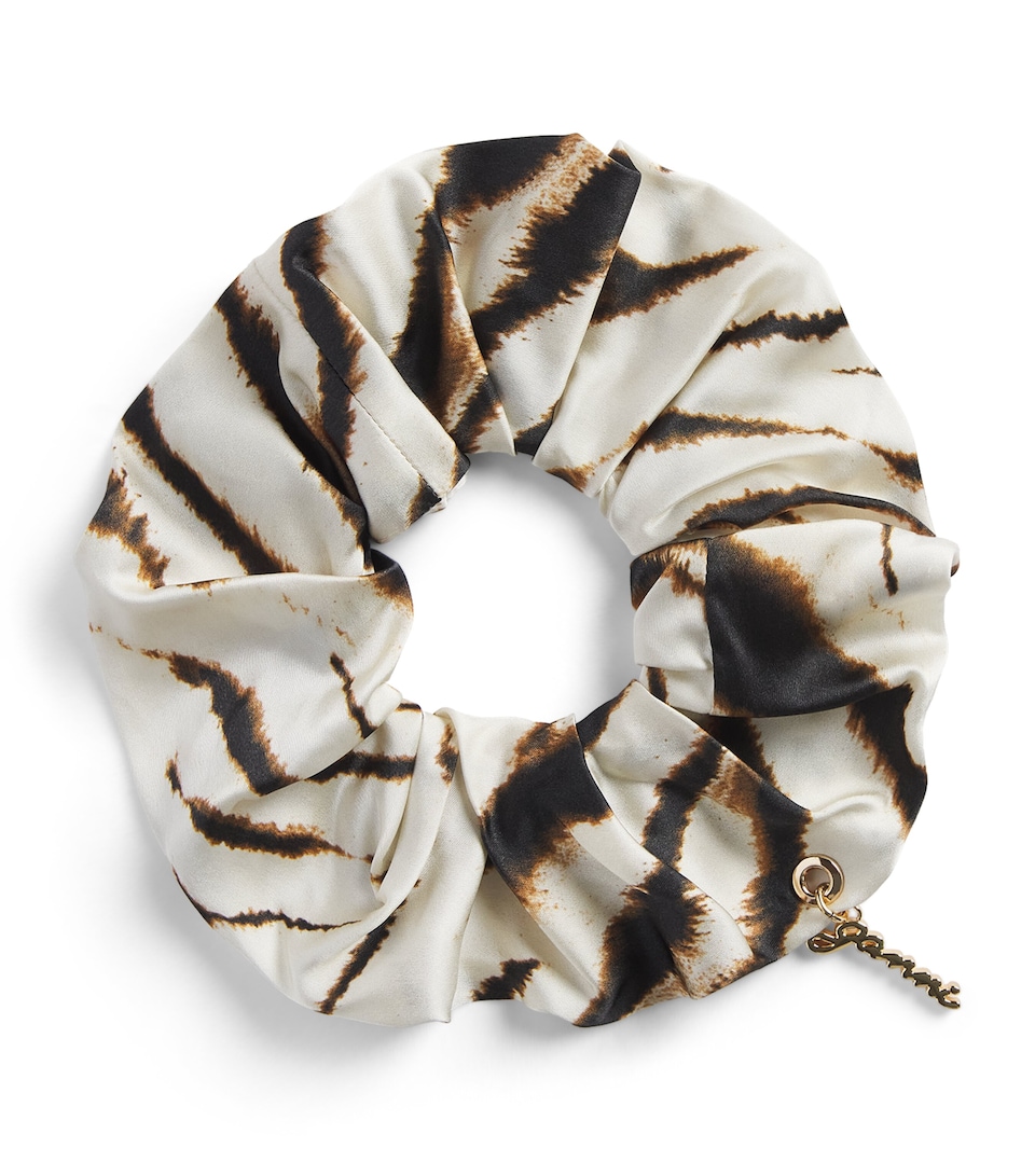 GANNI Printed Scrunchie Egret
