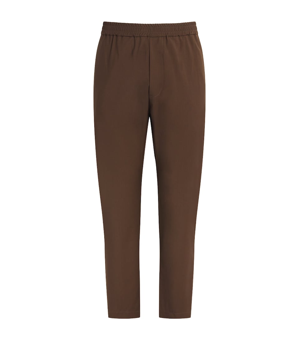 Barena Mens Virgin Wool Elasticated Trousers Toffee